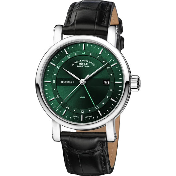 Mühle Glashütte M1-33-96-LB Teutonia II GMT Green Dial