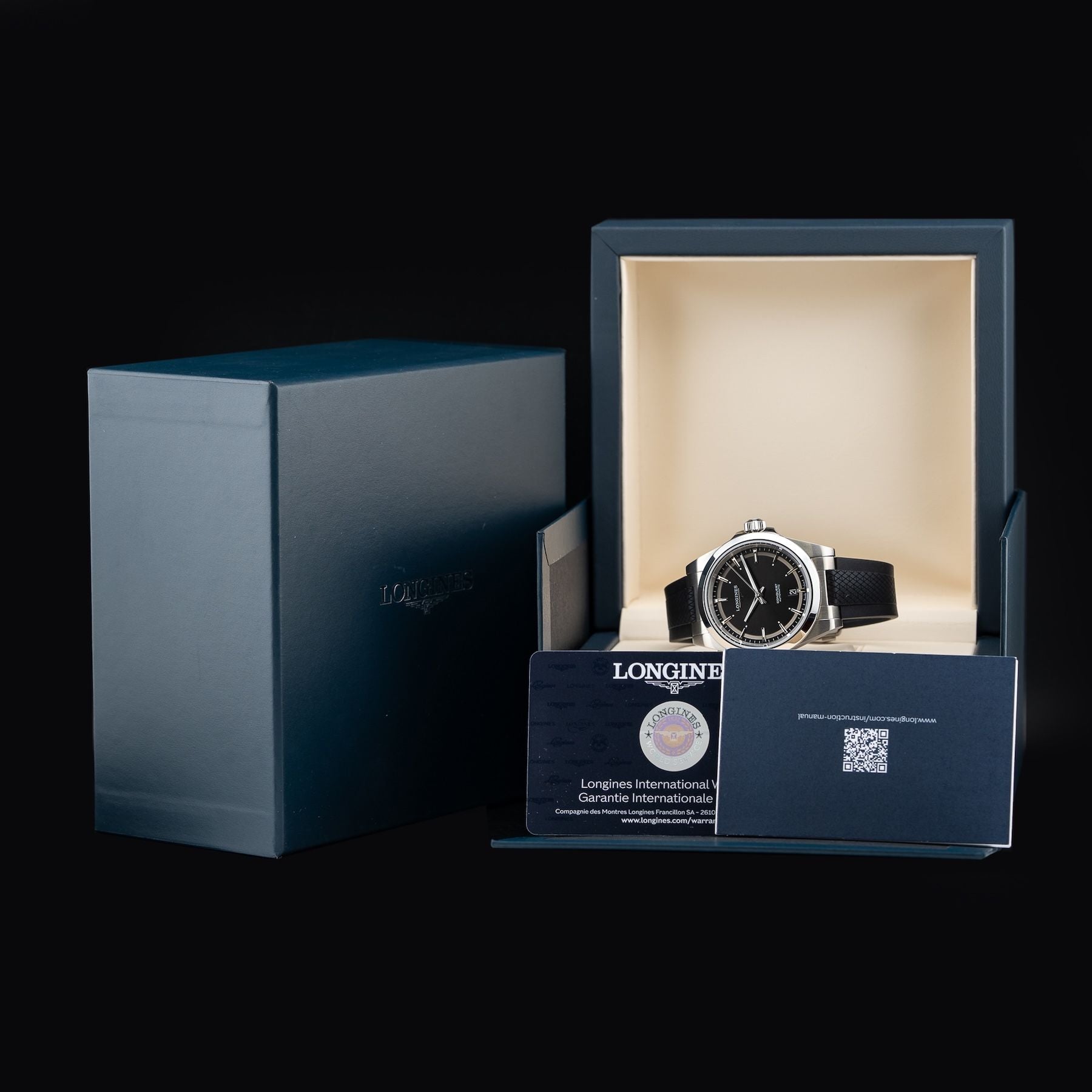 Longines L3.720.4.52.9 Conquest Black Dial 38mm