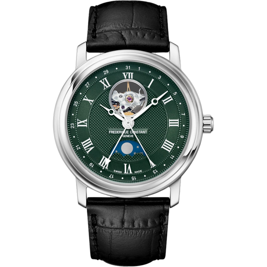 Frederique Constant FC-335MCGRW4P26-BL Classics Heart Beat Moonphase Date 40mm