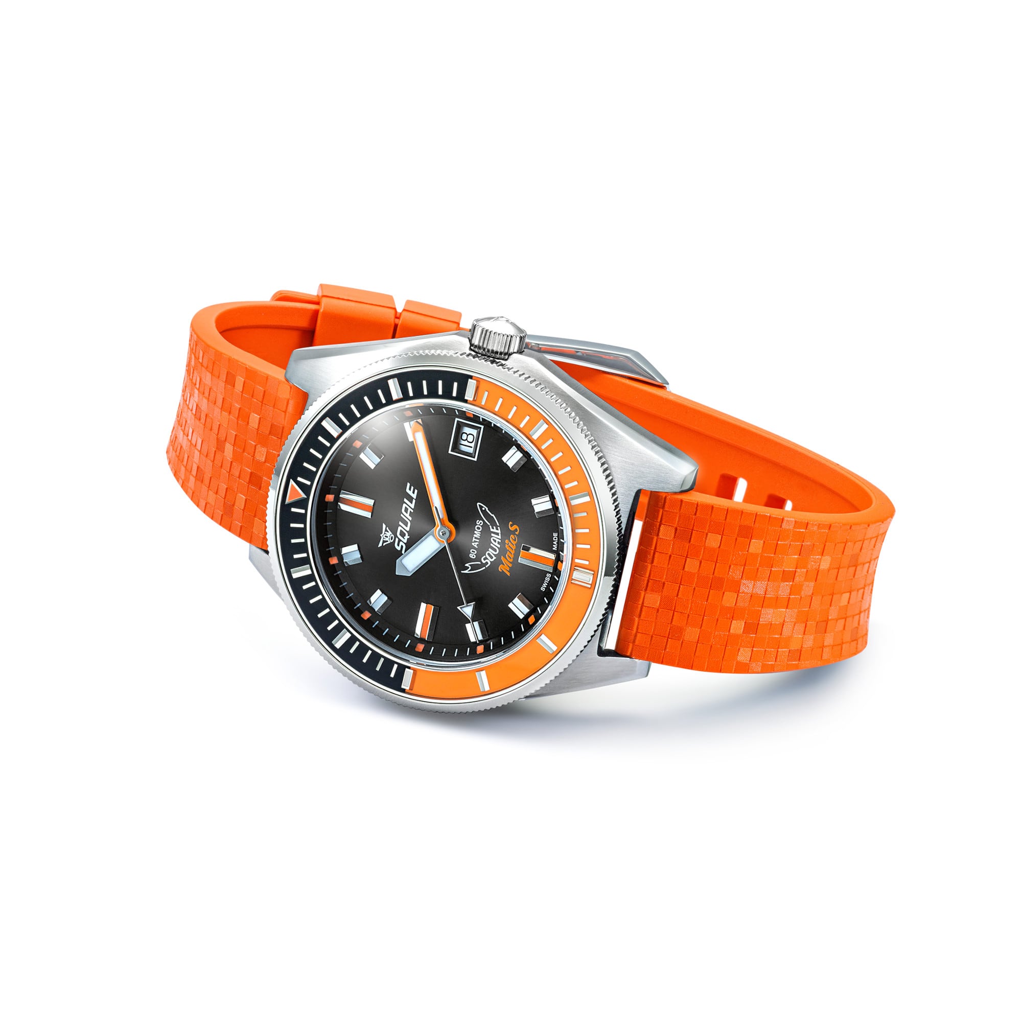 Squale Maticbkobk.mror Matic S Orange Mosaic - Exquisite Timepieces