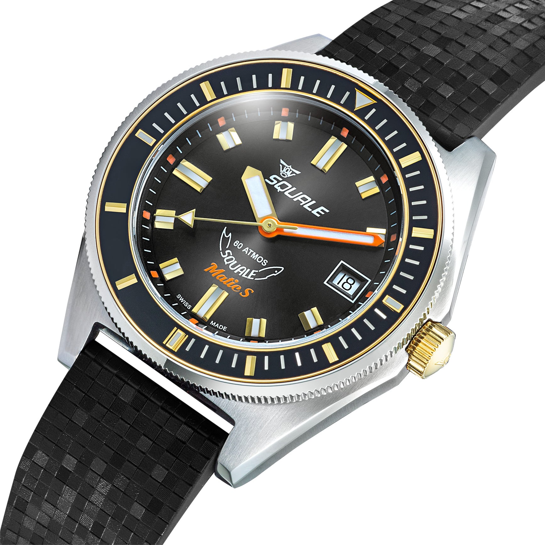 Squale MATICGBKBK.MRBK Matic S Two-Tone Mosaic
