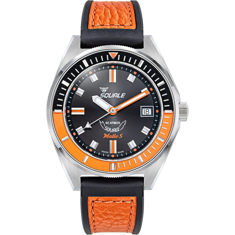 Squale MATICBKOBK.RLOR Matic-S Orange HydroLeather