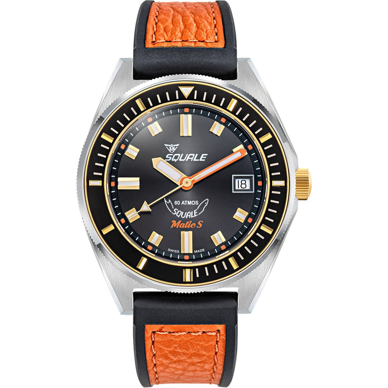Squale MATICGBKBK.RLOR Matic S Two-Tone HydroLeather