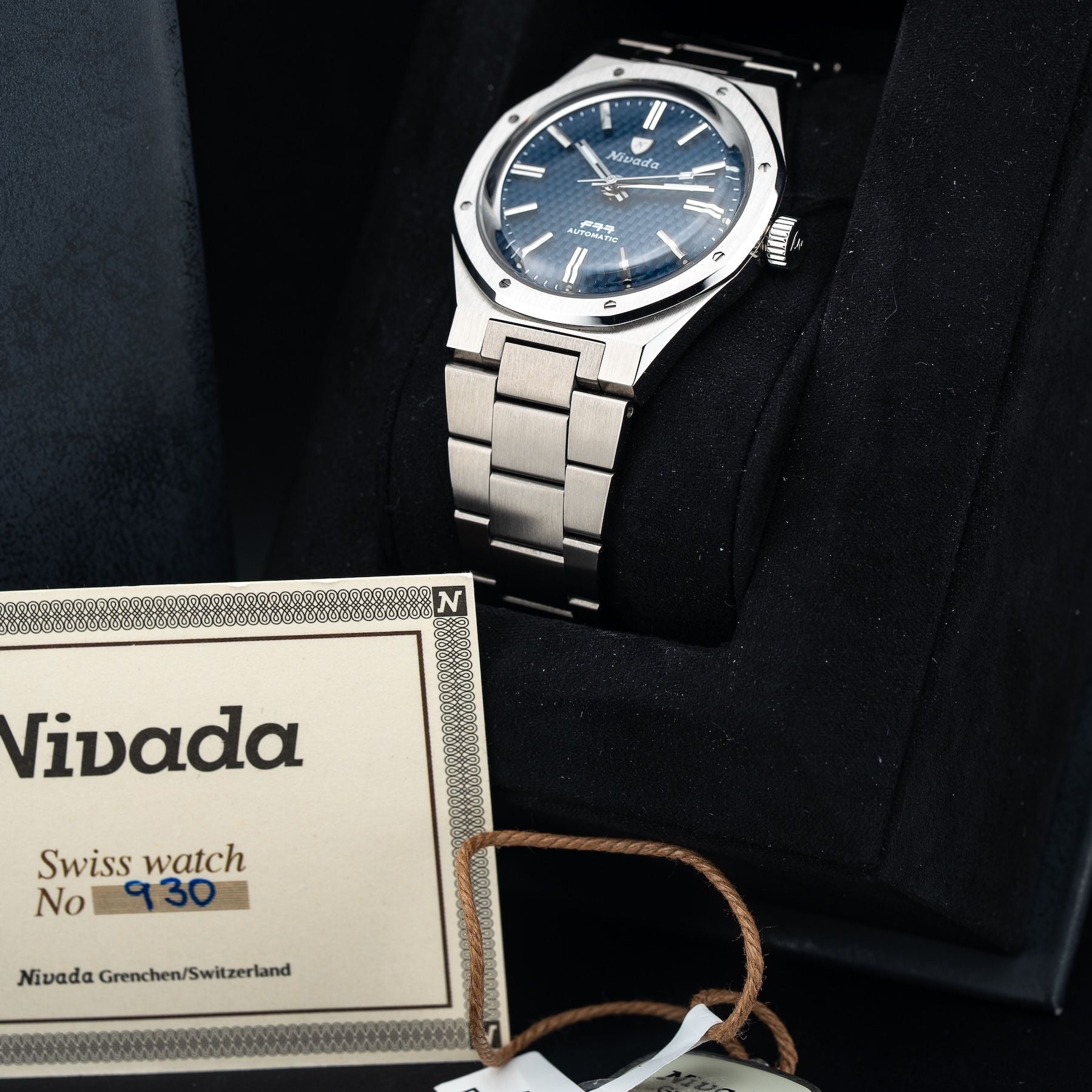 Nivada Grenchen F77 Blue Dial