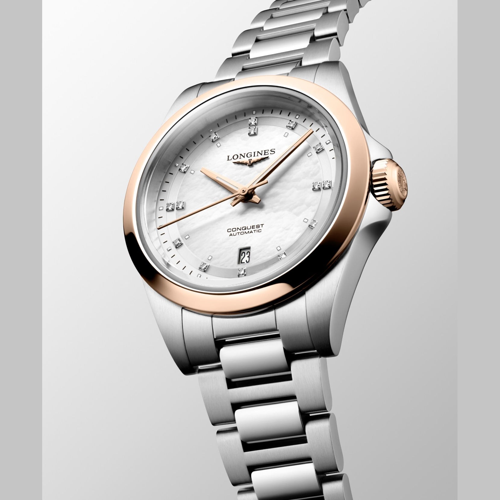 Longines L3.320.5.87.6 Conquest White on Bracelet