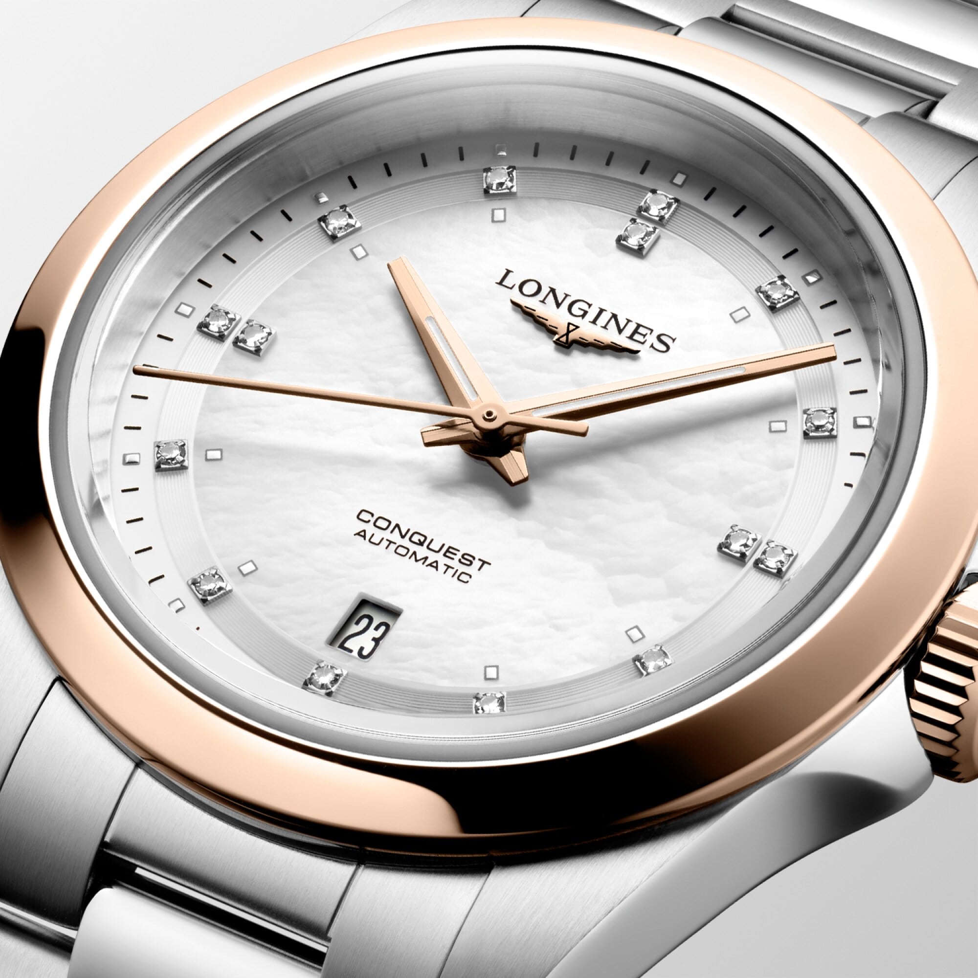 Longines L3.320.5.87.6 Conquest White on Bracelet