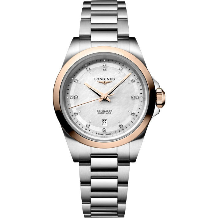 Longines L3.320.5.87.6 Conquest White on Bracelet