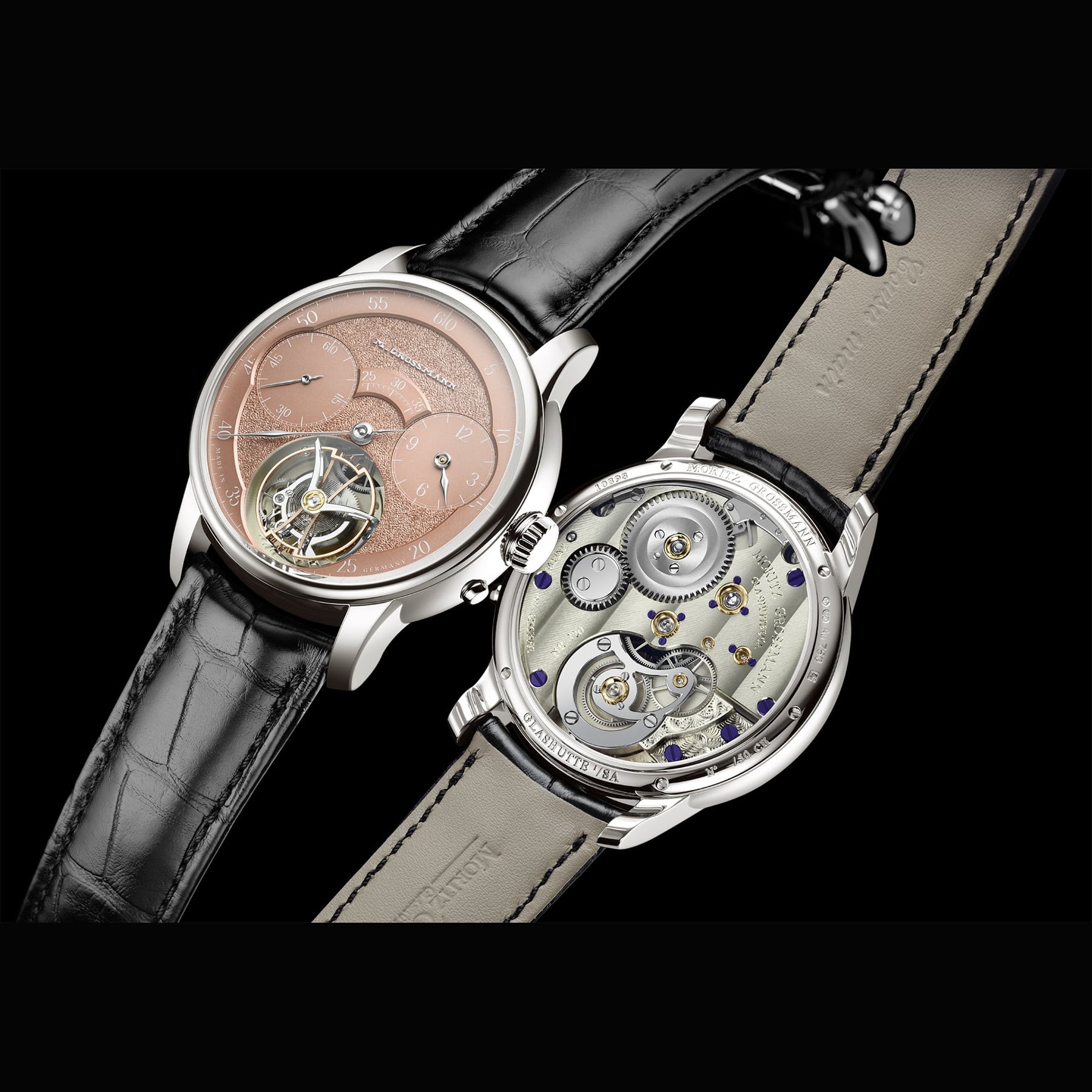 Moritz Grossmann MG-003888 Tourbillon Tremblage White Gold Salmon
