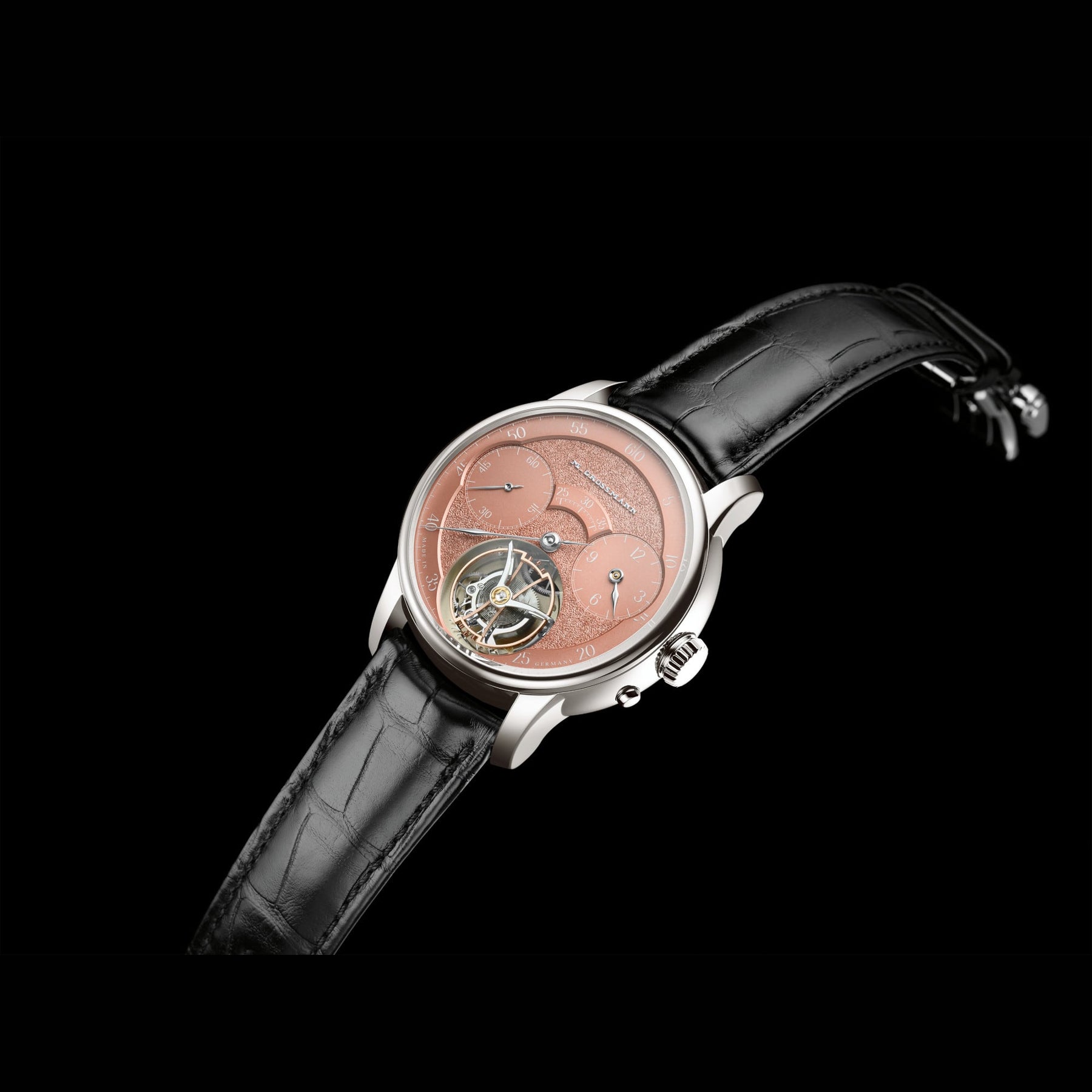 Moritz Grossmann MG-003888 Tourbillon Tremblage White Gold Salmon