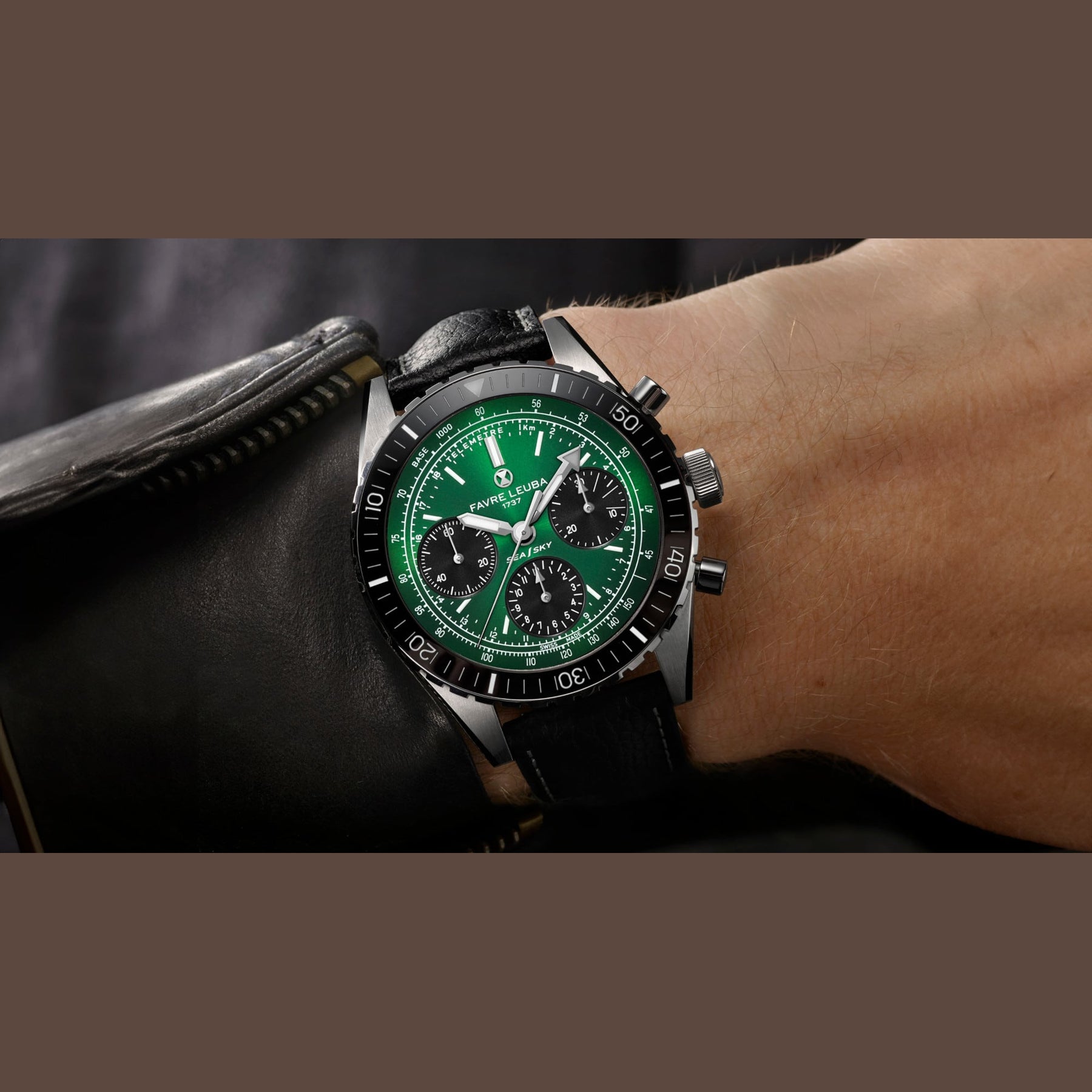 Favre Leuba 00.20212.112.03.101 Sea Sky Revival Green Dial On Strap