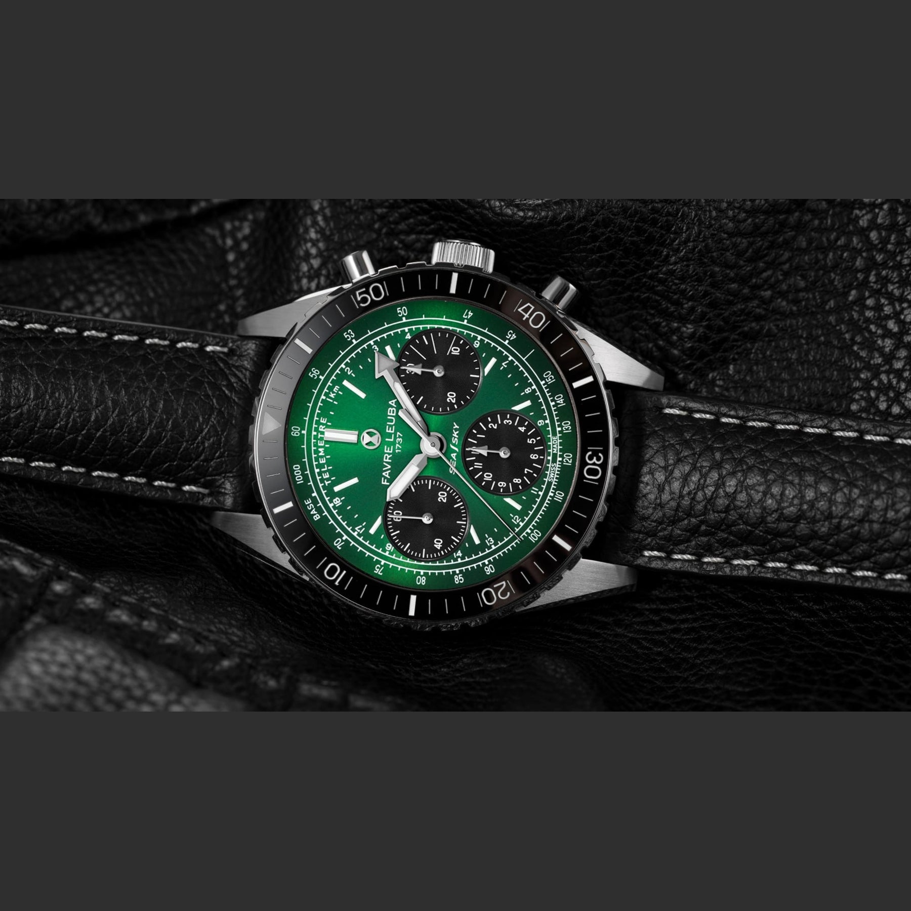 Favre Leuba 00.20212.112.03.101 Sea Sky Revival Green Dial On Strap