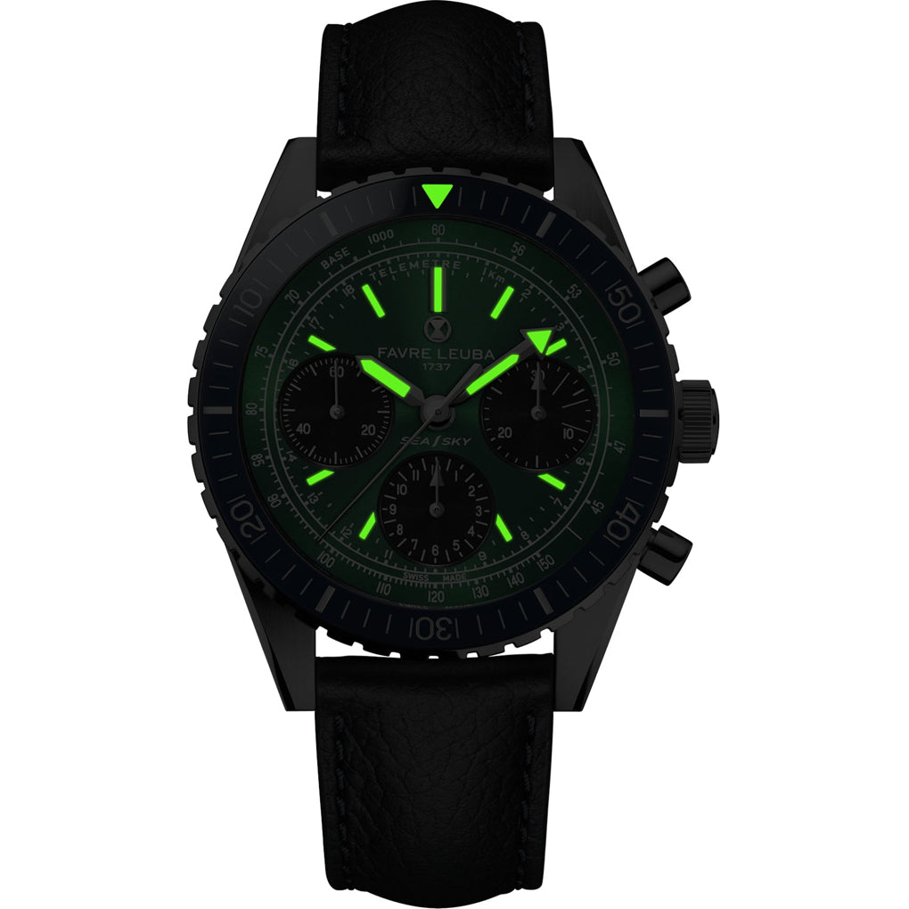 Favre Leuba 00.20212.112.03.101 Sea Sky Revival Green Dial On Strap