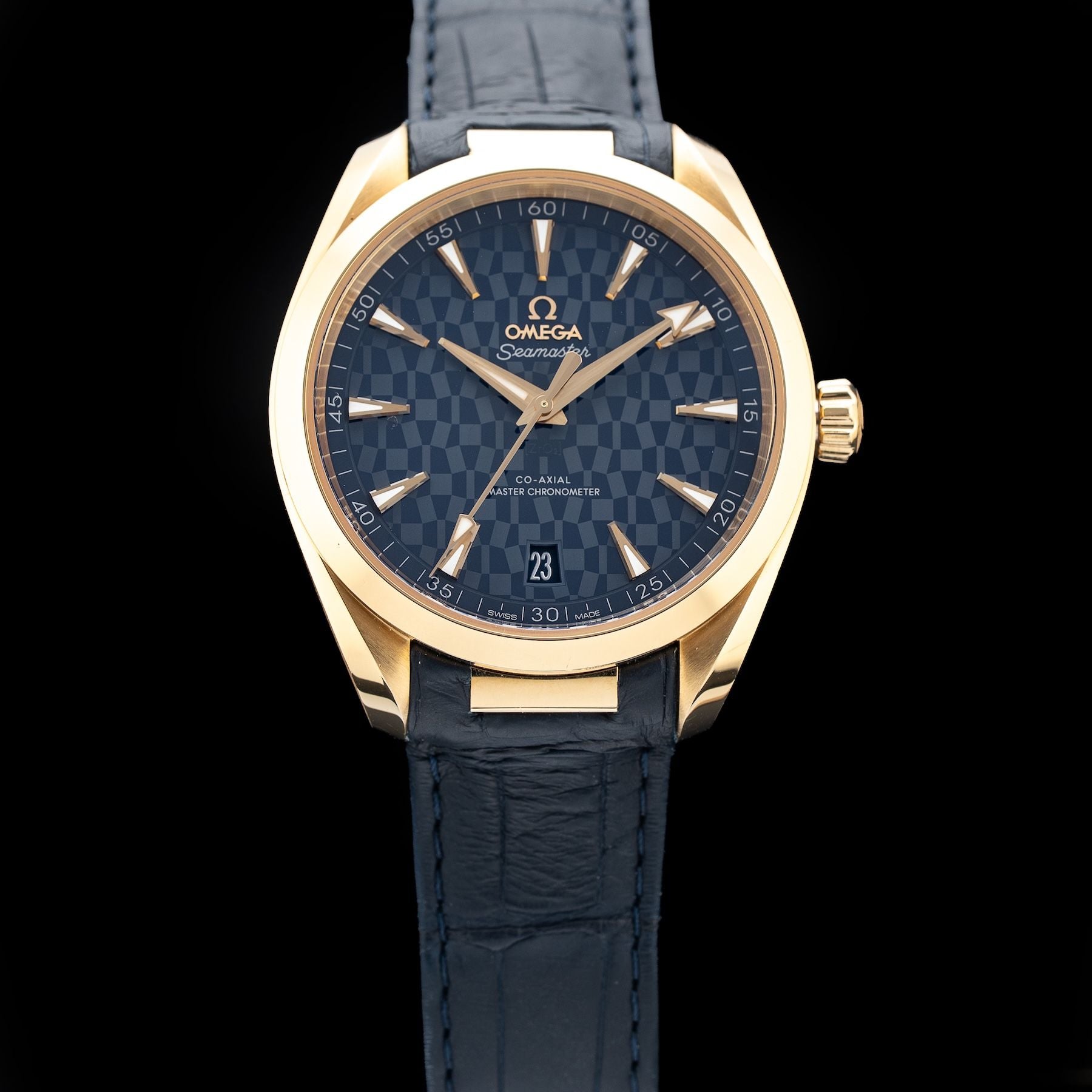 Omega Seamaster 522.53.41.21.03.001 Aqua Terra 150M Blue Dial 18K Yellow Gold