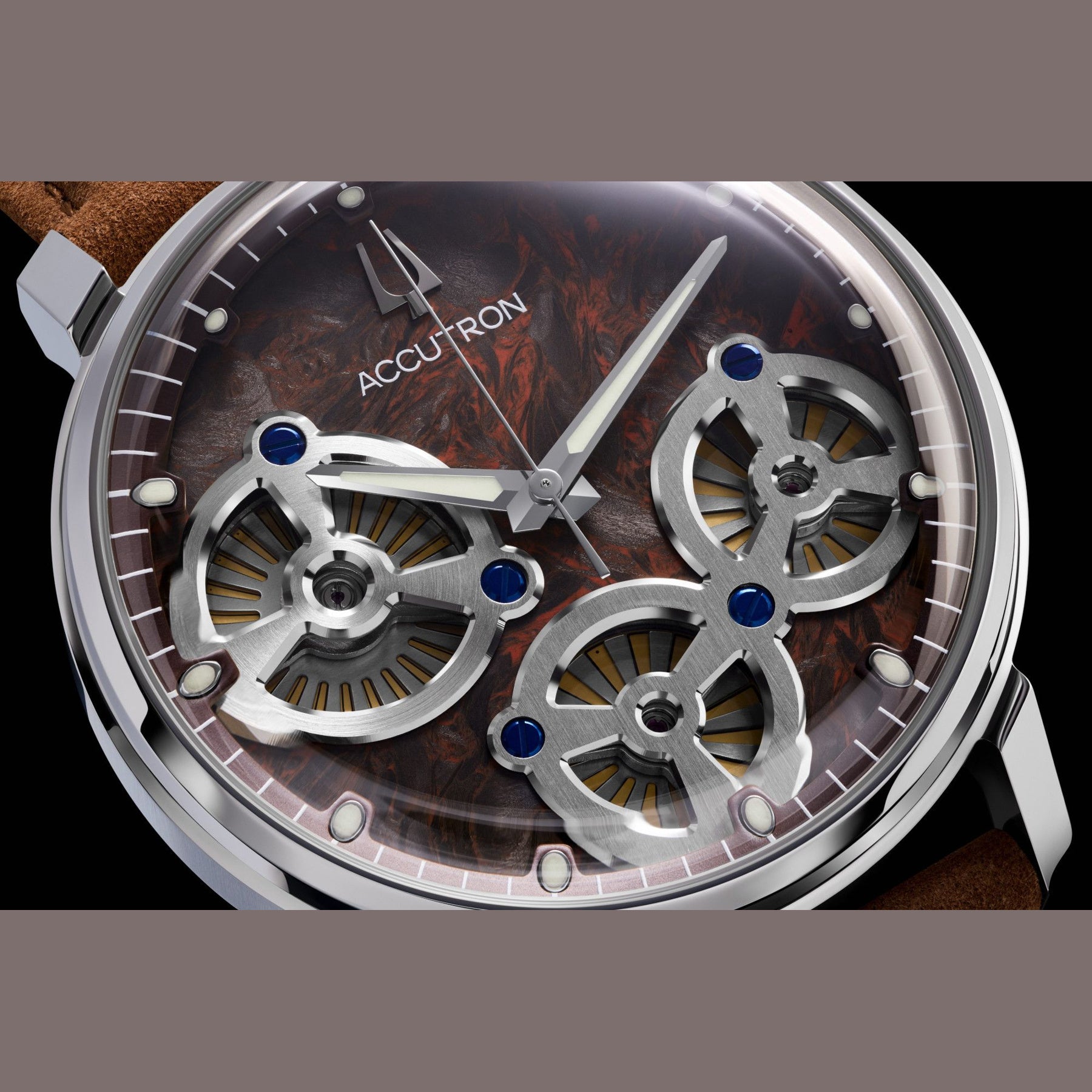 Accutron 26A214 Forged Carbon Brown