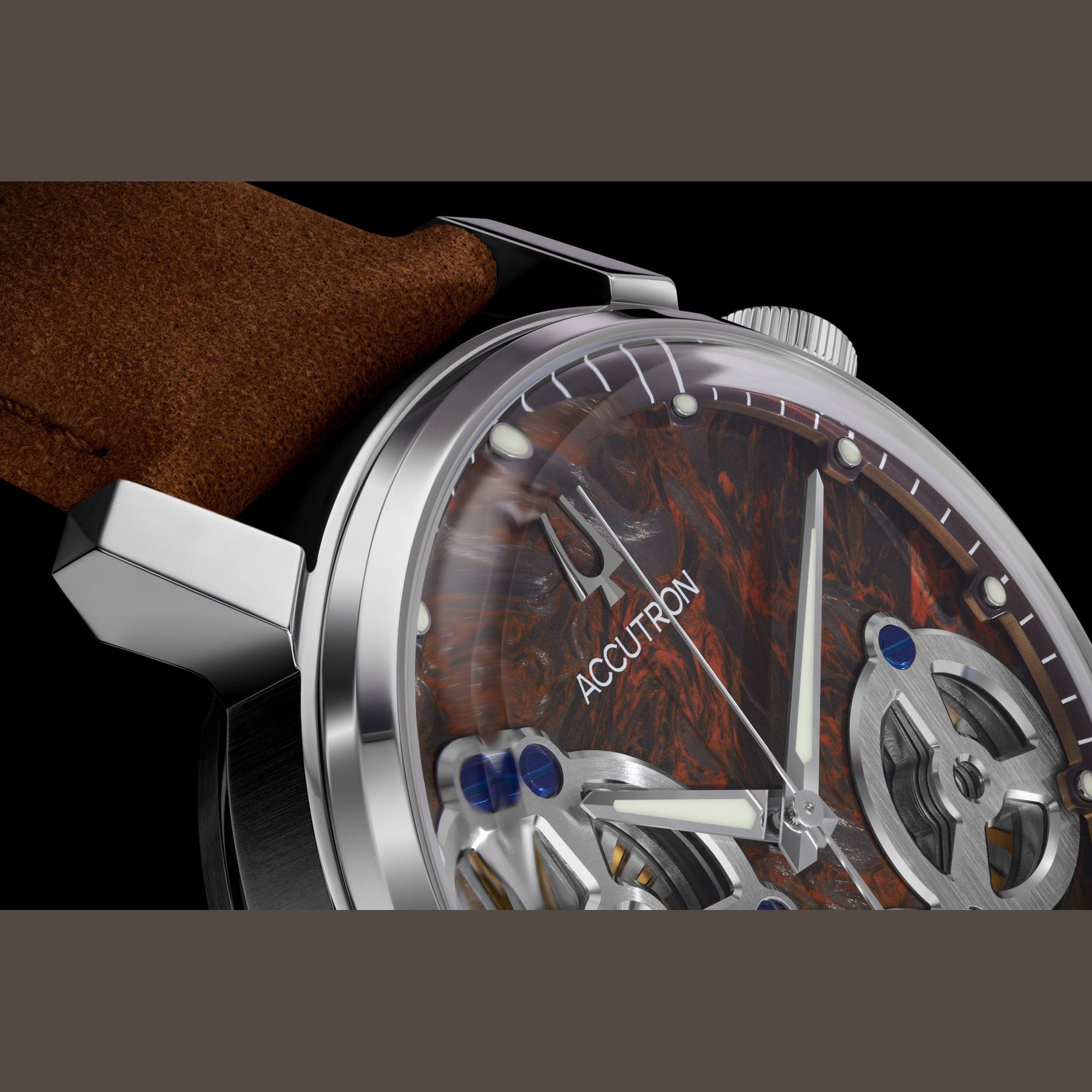 Accutron 26A214 Forged Carbon Brown