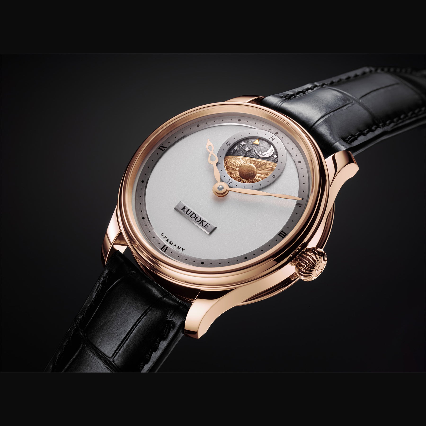 Kudoke 2 Silver Dial Rose Gold