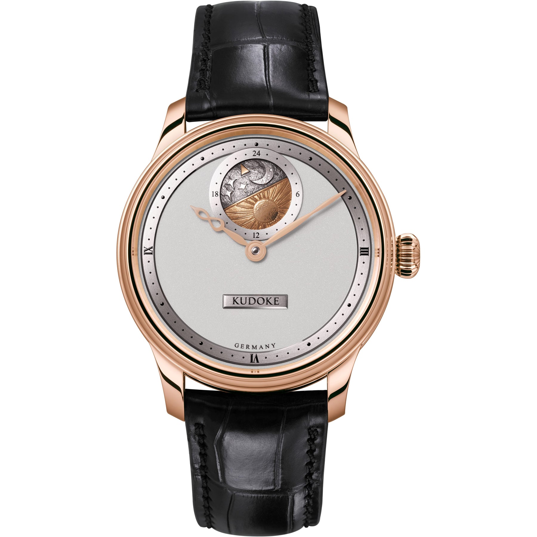 Kudoke 2 Silver Dial Rose Gold