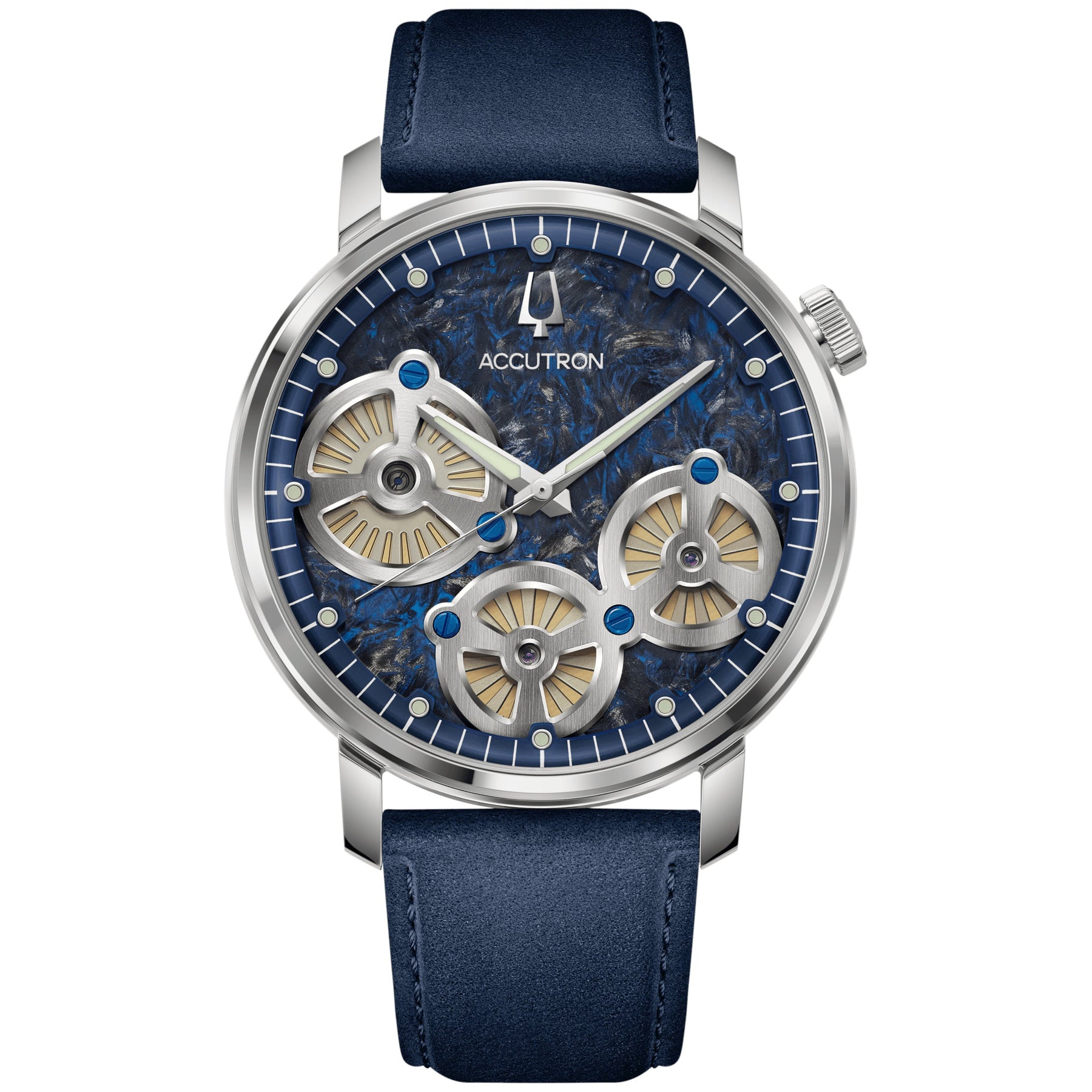 Accutron 26A215 Forged Carbon Blue