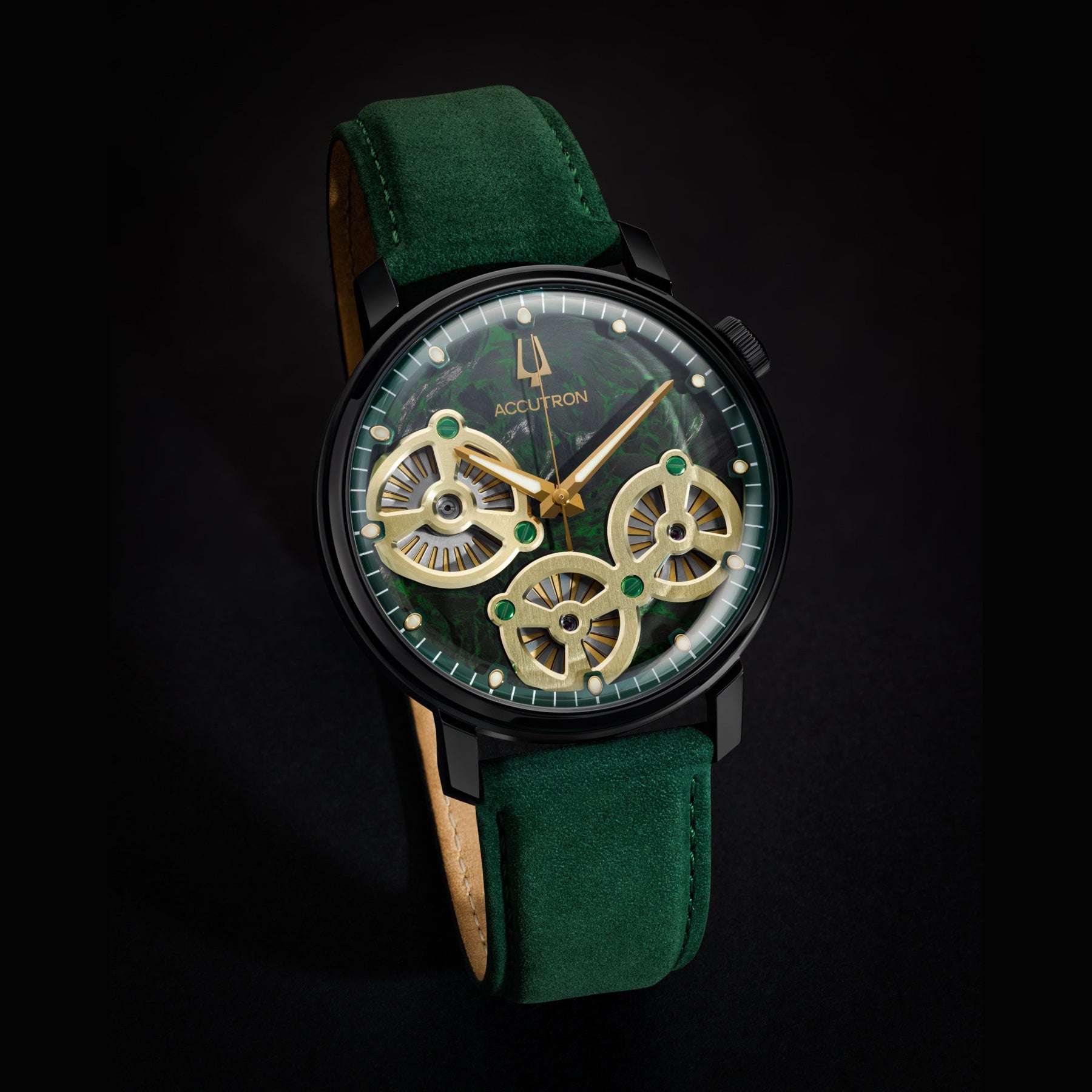 Accutron 28A210 Forged Carbon Green