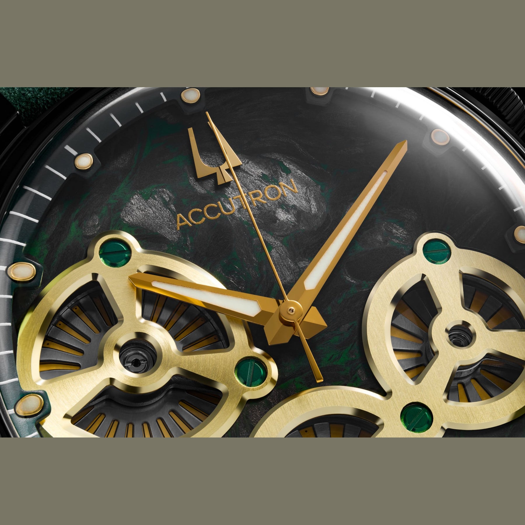 Accutron 28A210 Forged Carbon Green