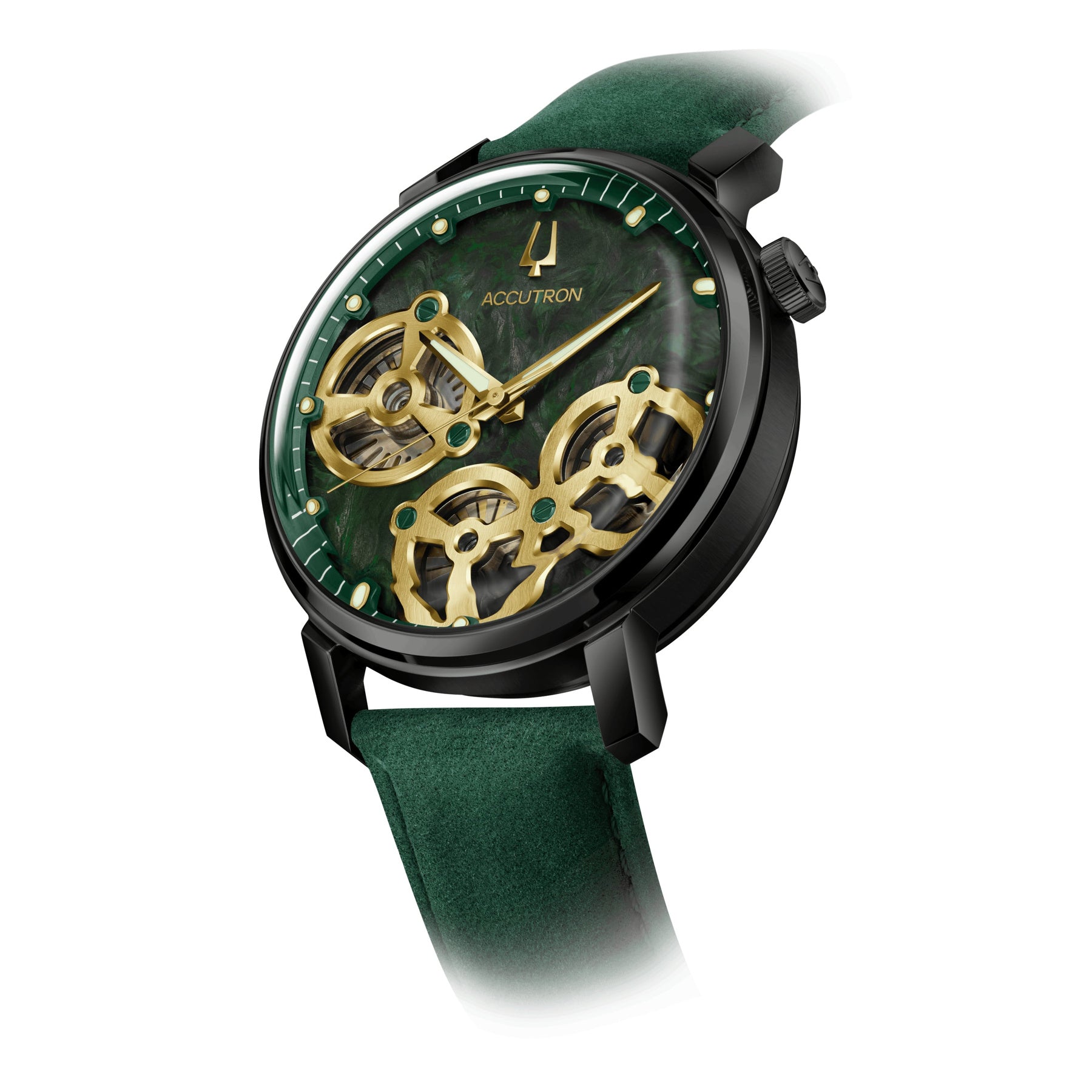 Accutron 28A210 Forged Carbon Green