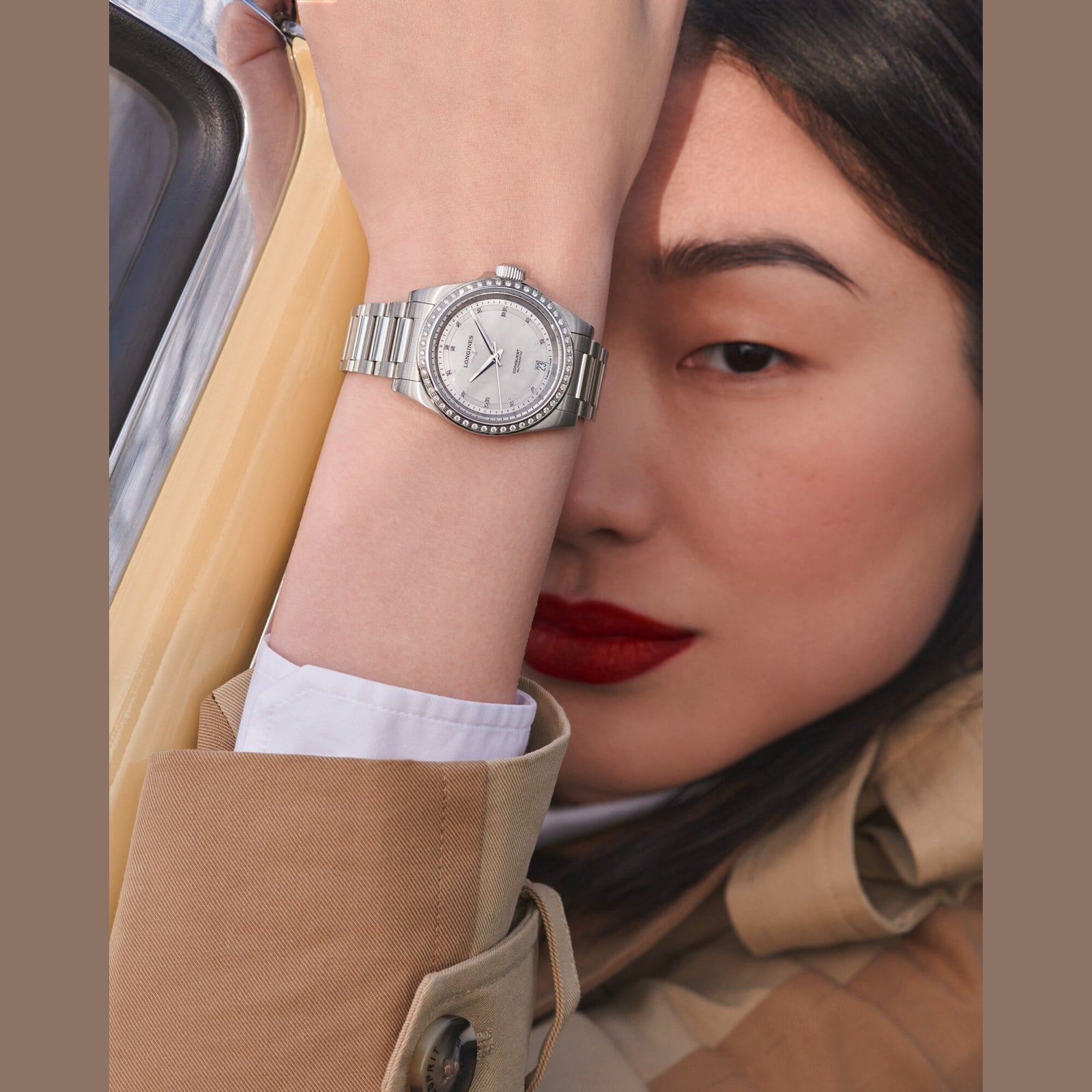 Longines Conquest 2023 L3.430.0.87.6 White Mother-of pearl Dial on Bracelet