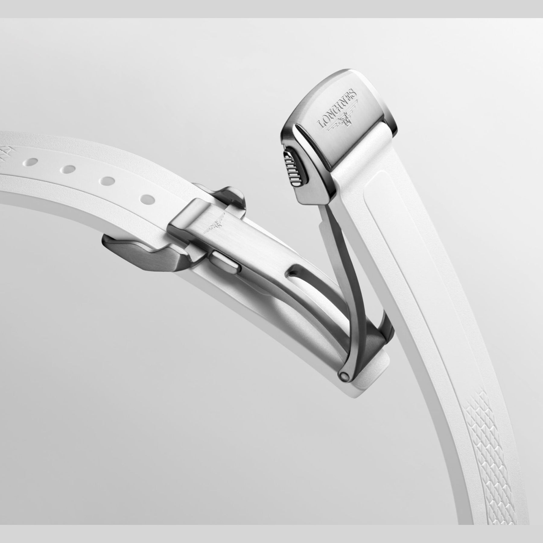 Longines Conquest L3.430.0.87.9 White Mother-of pearl Dial on Strap
