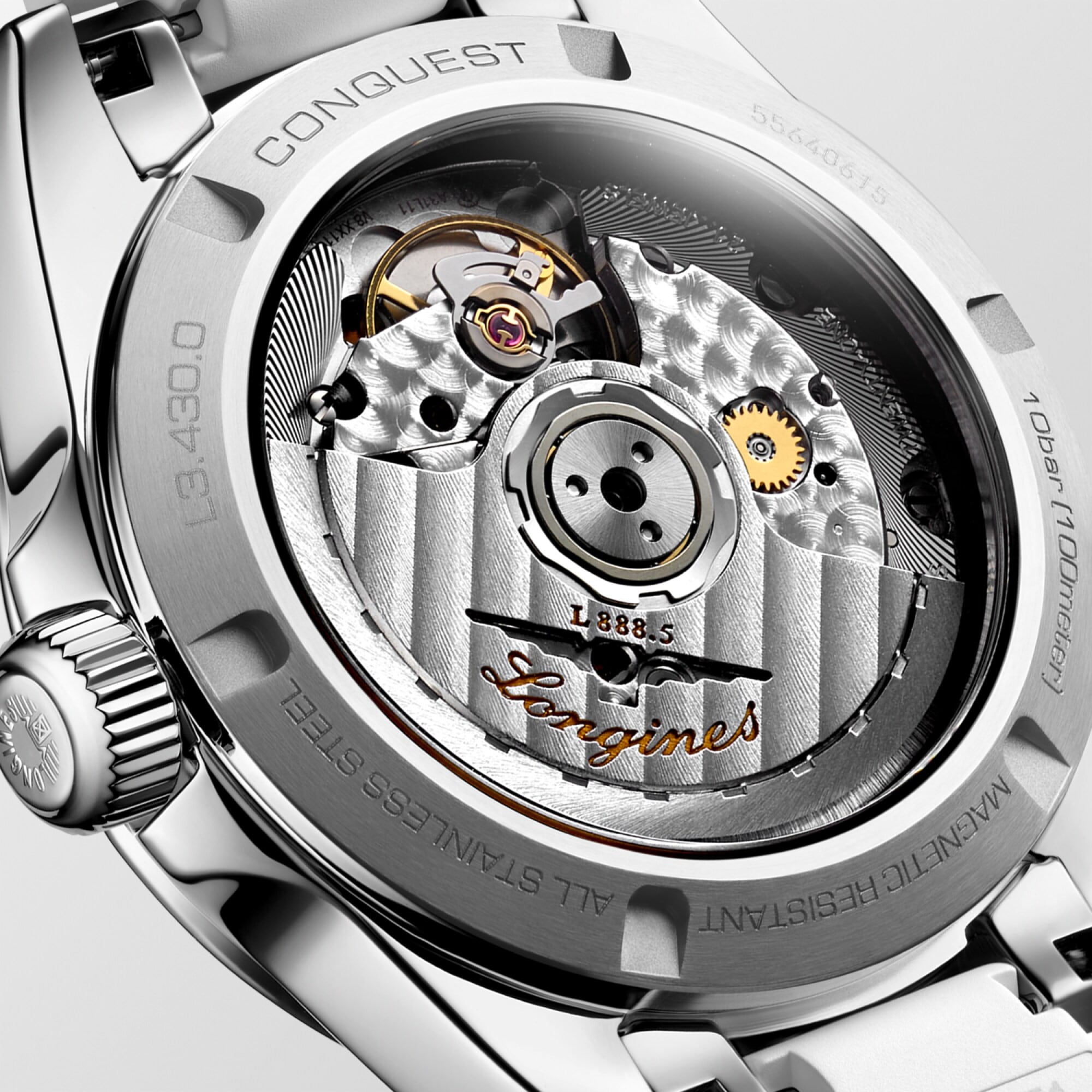 Longines Conquest L3.430.0.87.9 White Mother-of pearl Dial on Strap