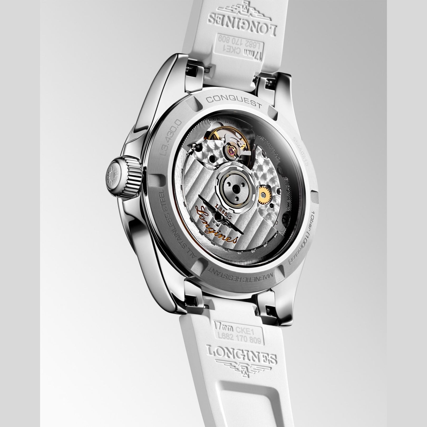 Longines Conquest L3.430.0.87.9 White Mother-of pearl Dial on Strap