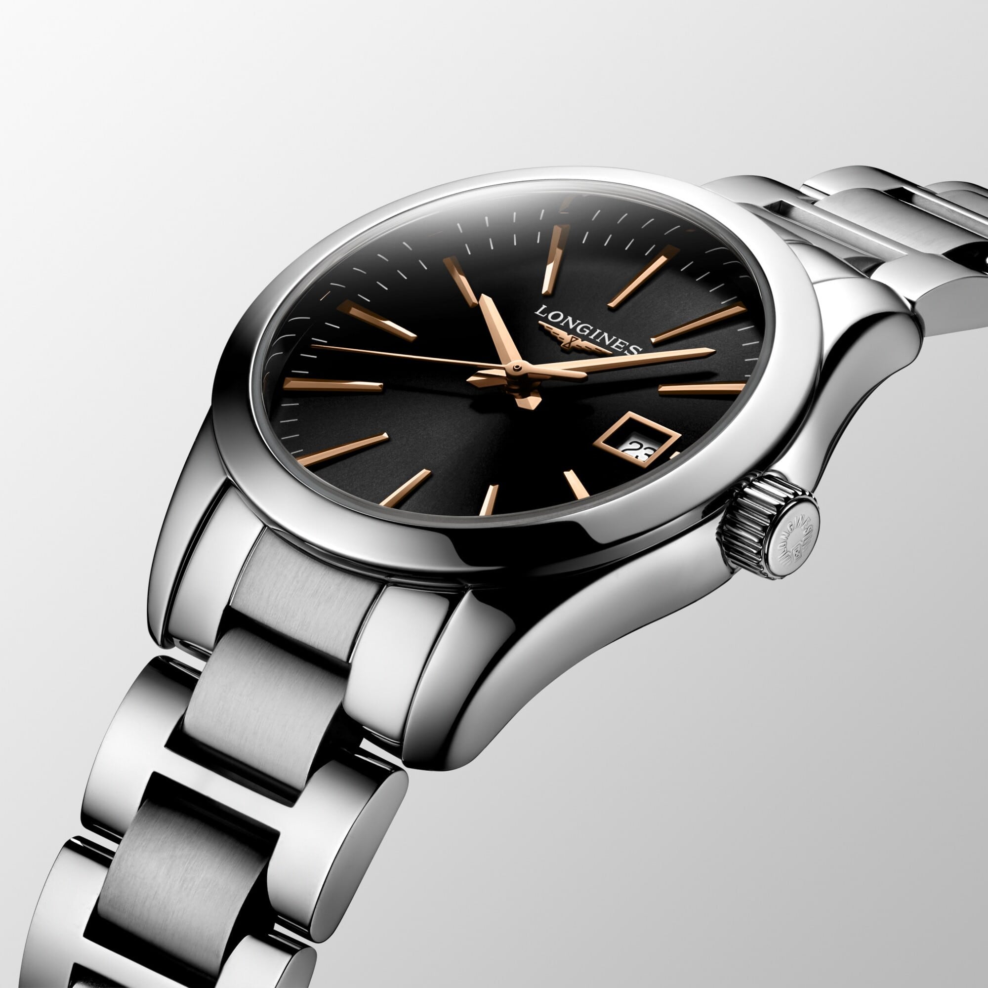 Longines Conquest Classic Black Dial on Bracelet L2.286.4.52.6