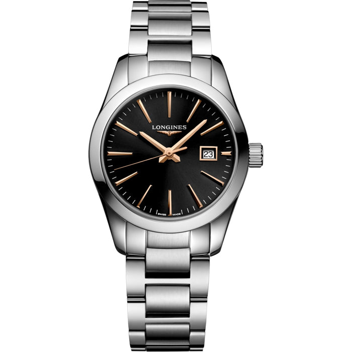Longines Conquest Classic Black Dial on Bracelet L2.286.4.52.6