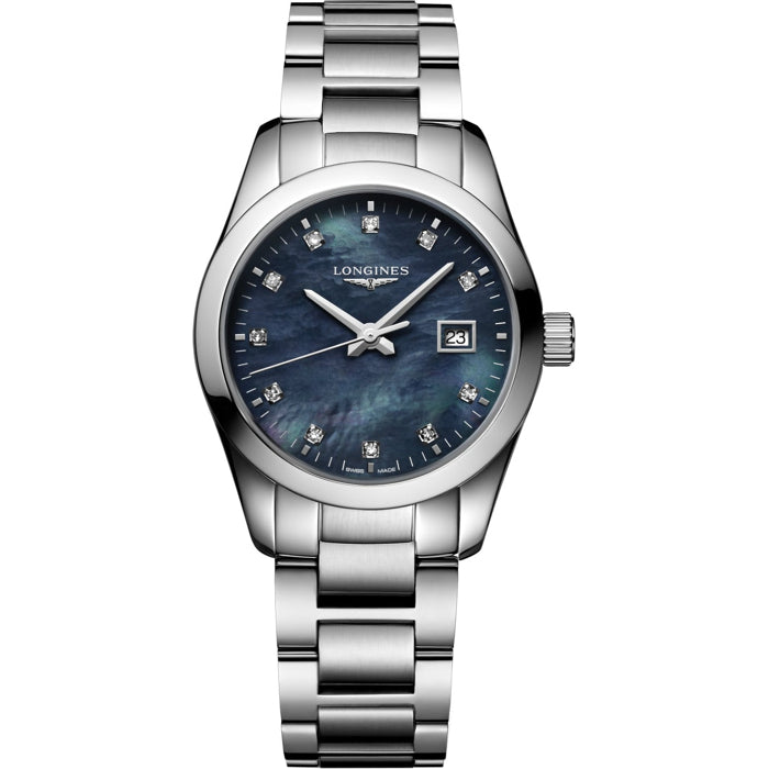 Longines  L2.286.4.88.6 Conquest Classic Black Mother-of-pearl Dial on Bracelet