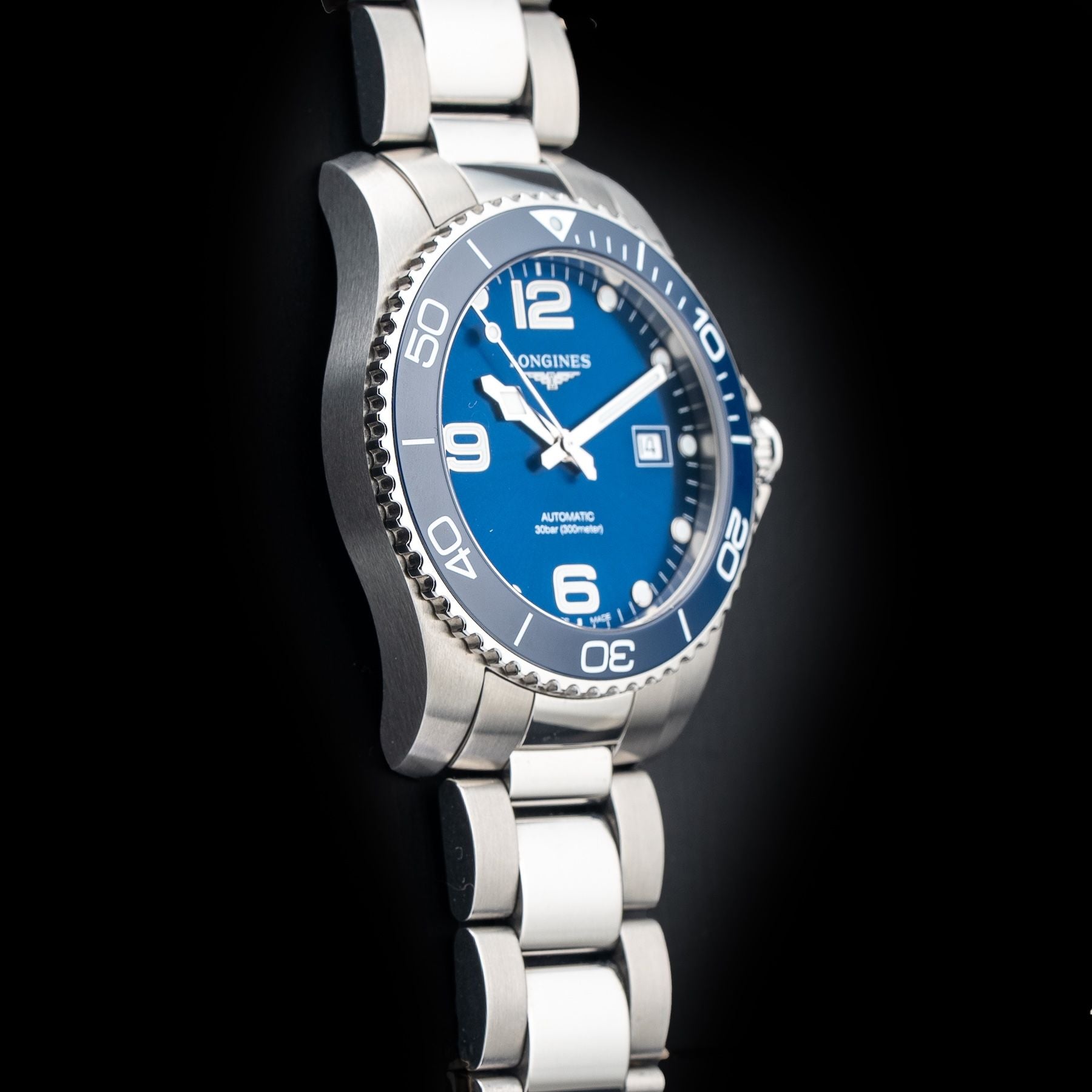 Longines L3.781.4.96.6 Hydroconquest Blue Dial on Bracelet
