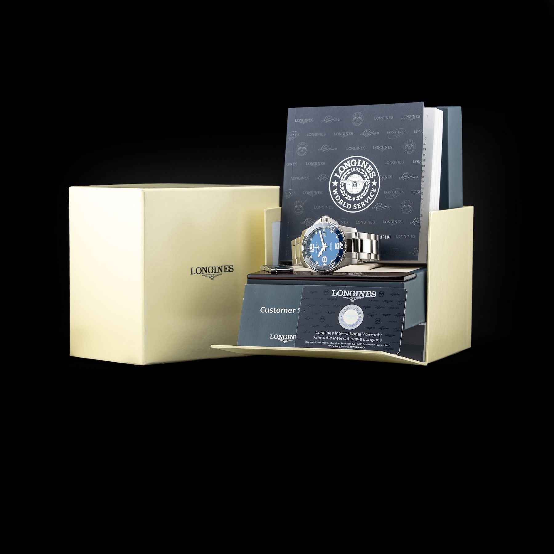 Longines L3.781.4.96.6 Hydroconquest Blue Dial on Bracelet