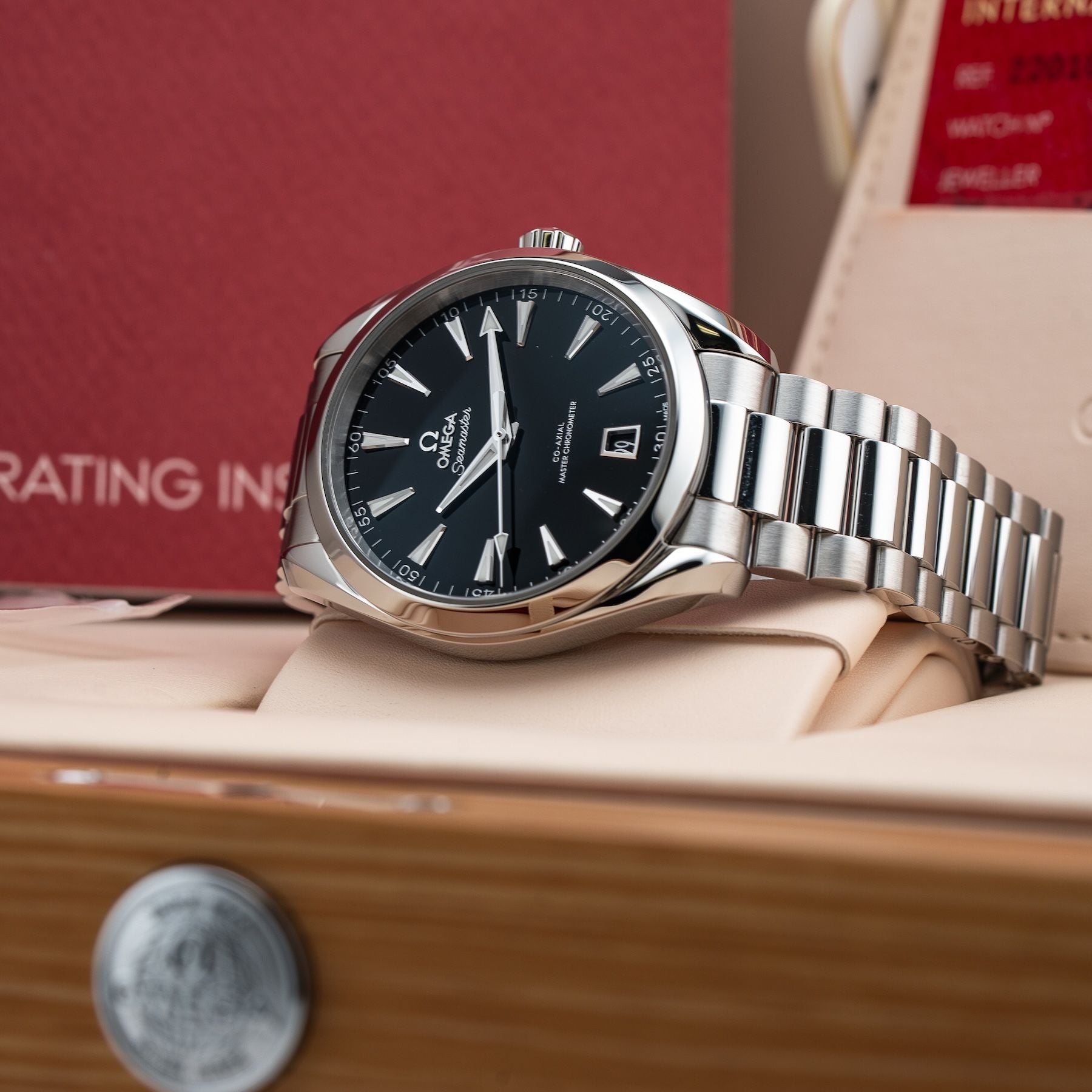 Omega 220.10.41.21.01.002 Seamaster Aqua Terra 150M 41mm Black Steel on Bracelet