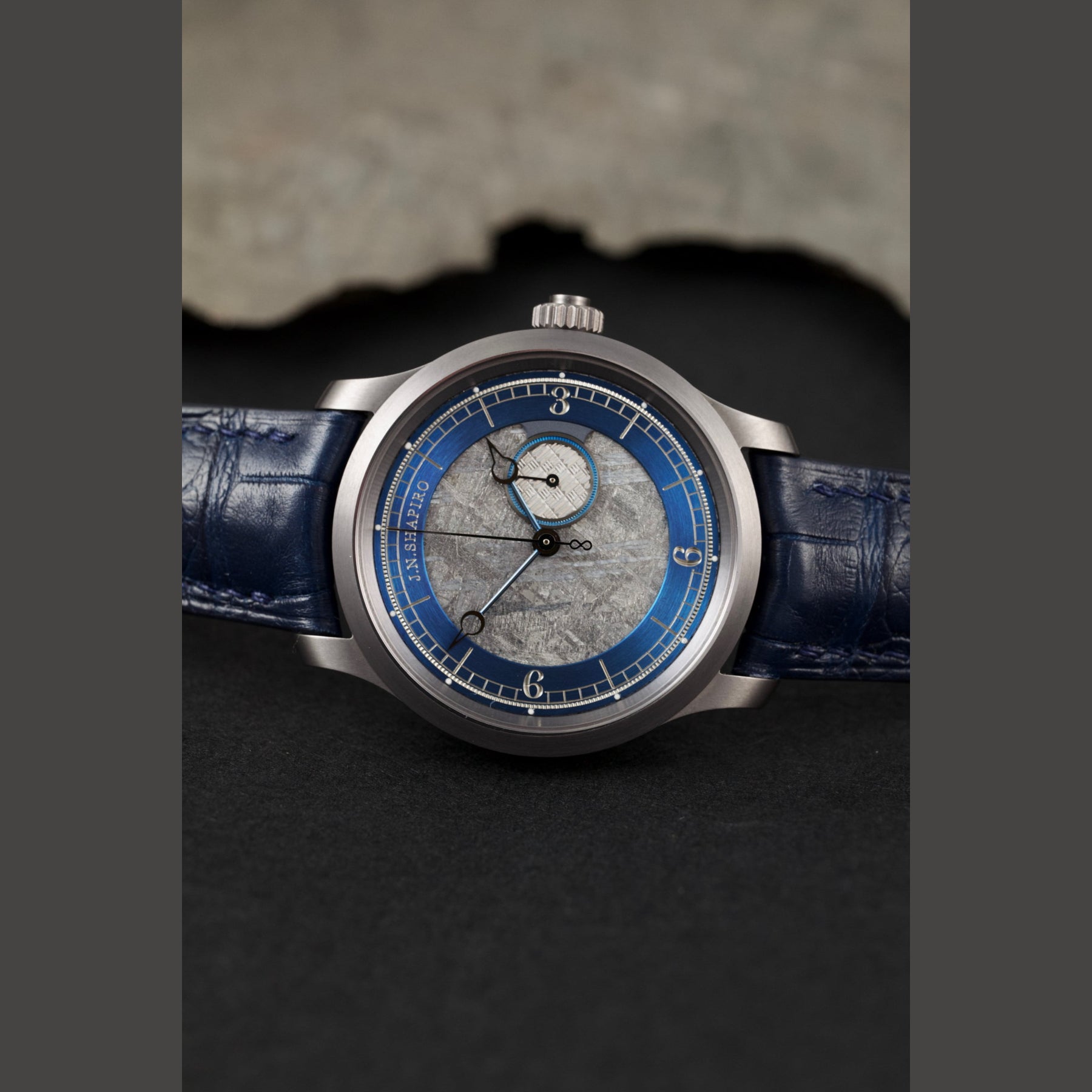 J.N. Shapiro Infinity Tantalum Meteorite Dial