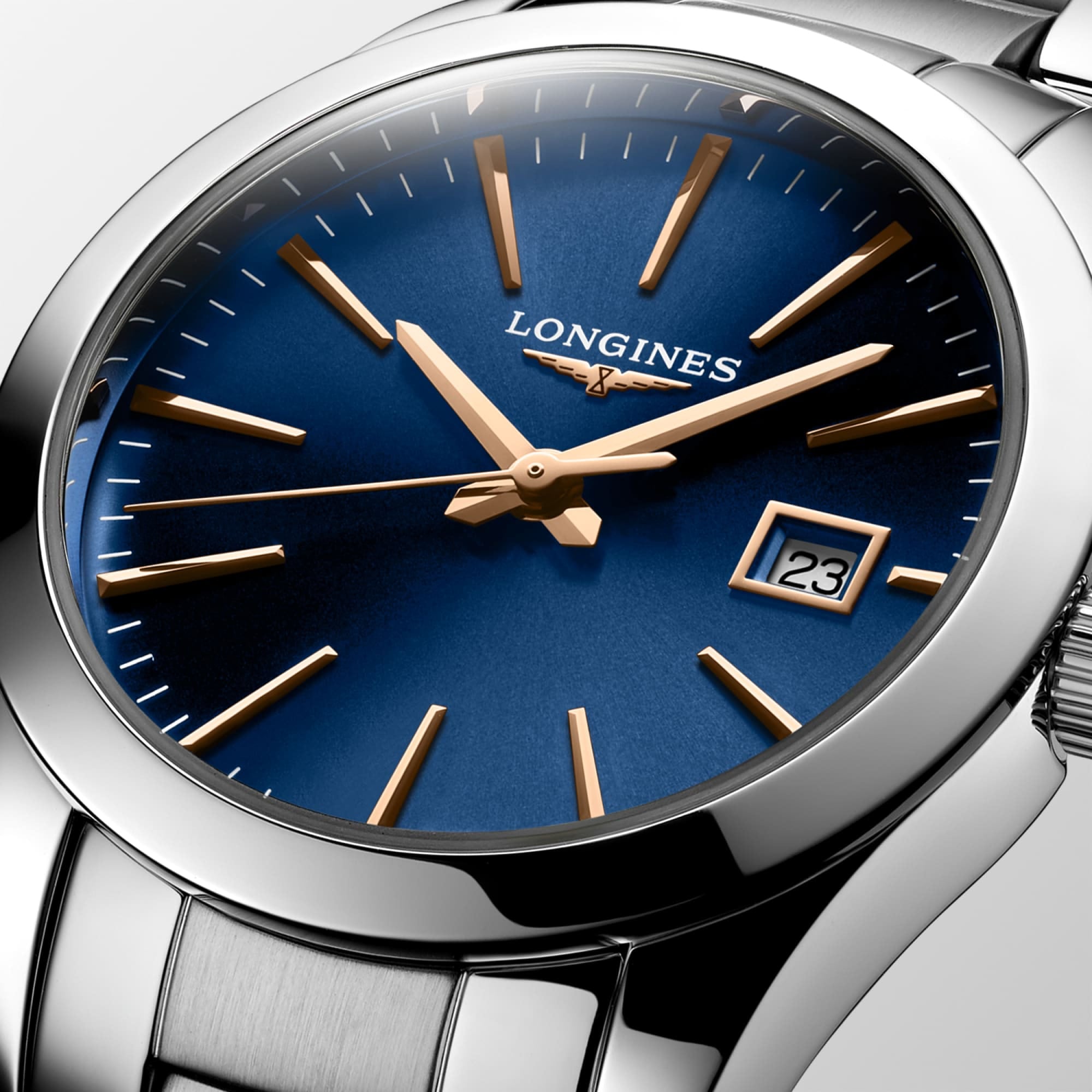Longines L2.286.4.92.6 Conquest Classic Blue Dial on Bracelet