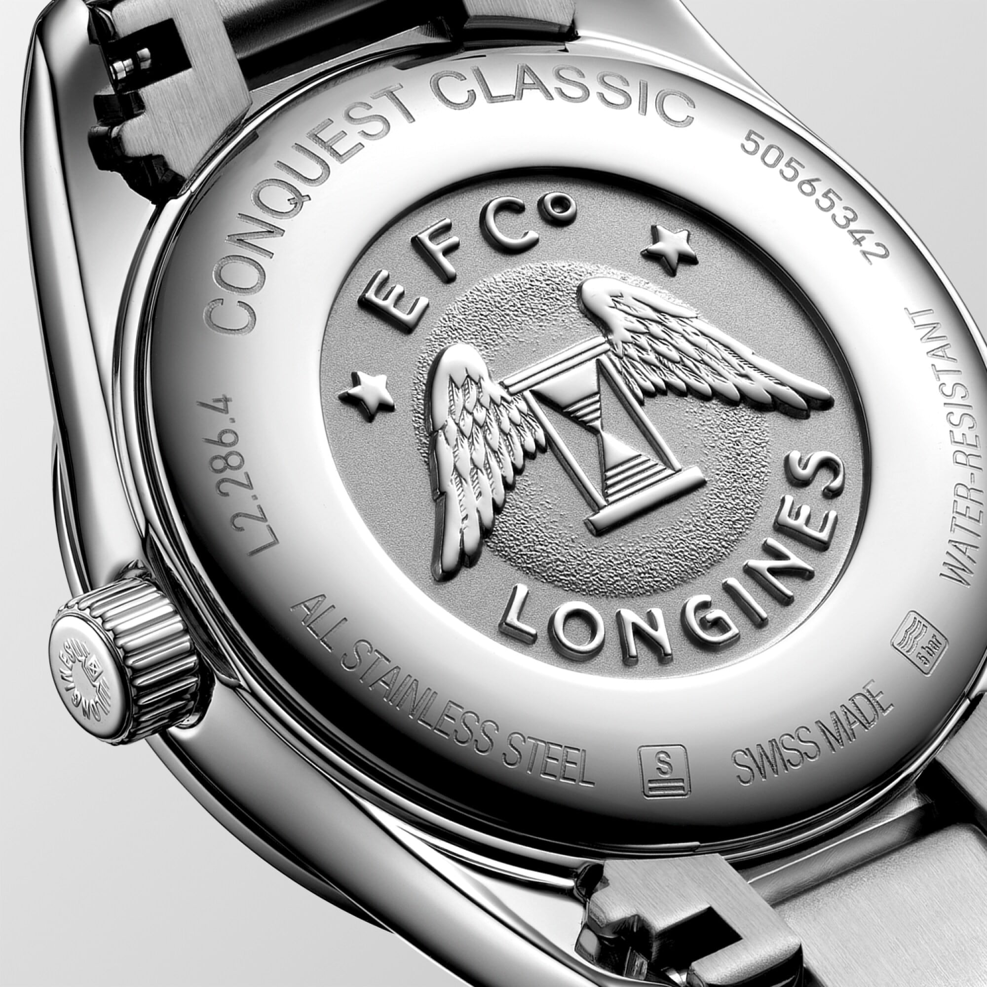 Longines L2.286.4.72.6 Conquest Classic Sunray Silver Dial on Bracelet