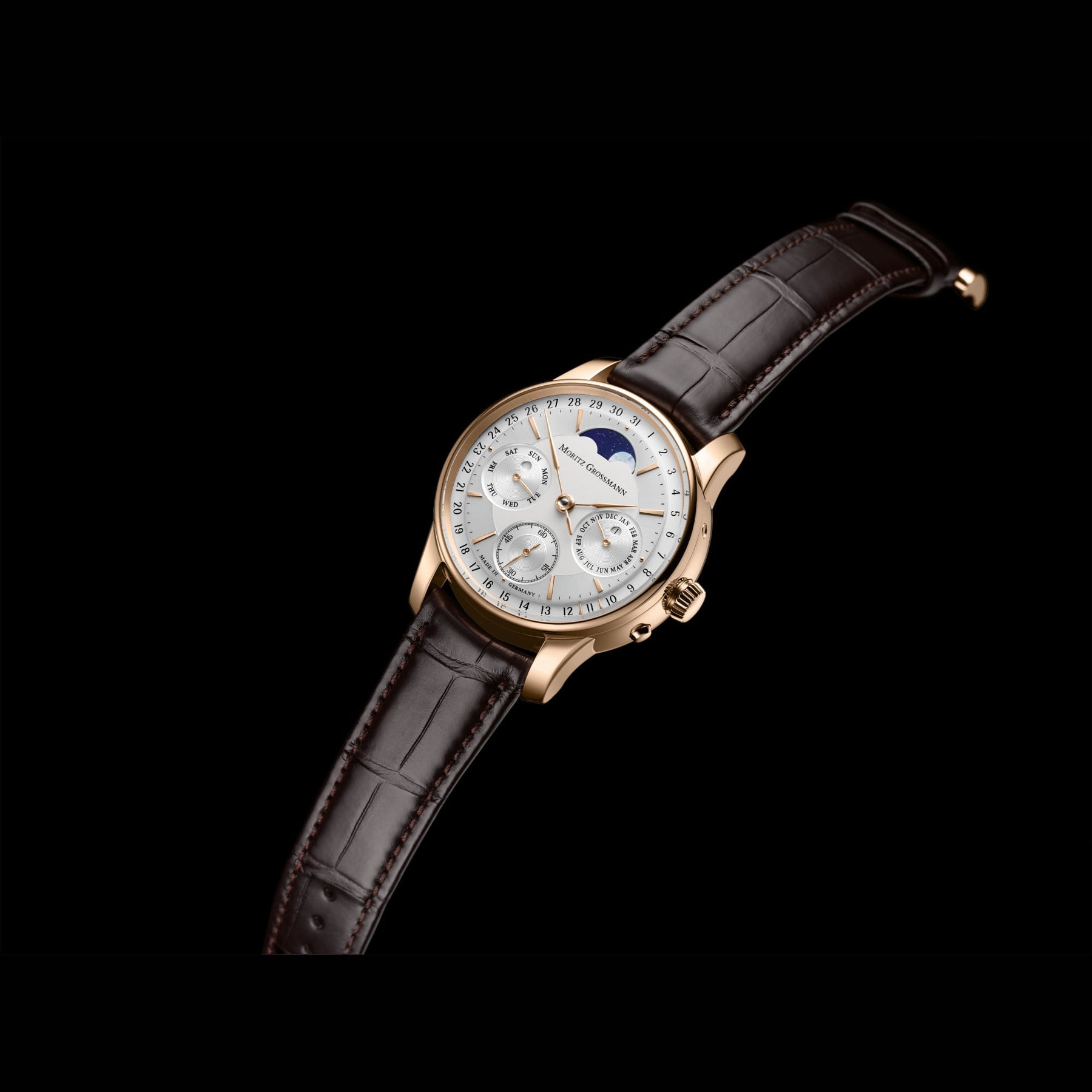 Moritz Grossmann Perpetual Calendar Rose Gold Argenté