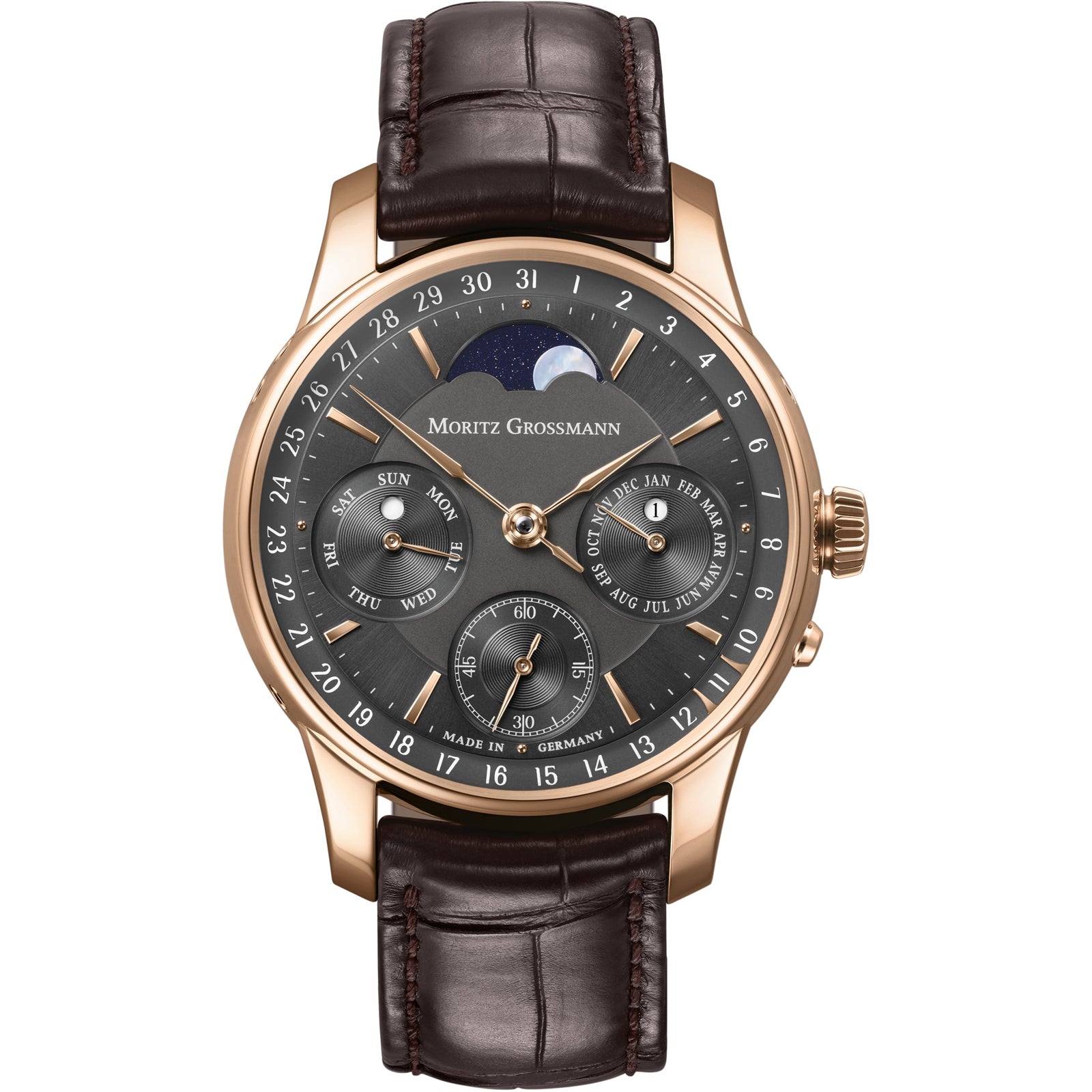 Moritz Grossmann Perpetual Calendar Rose Gold Anthracite