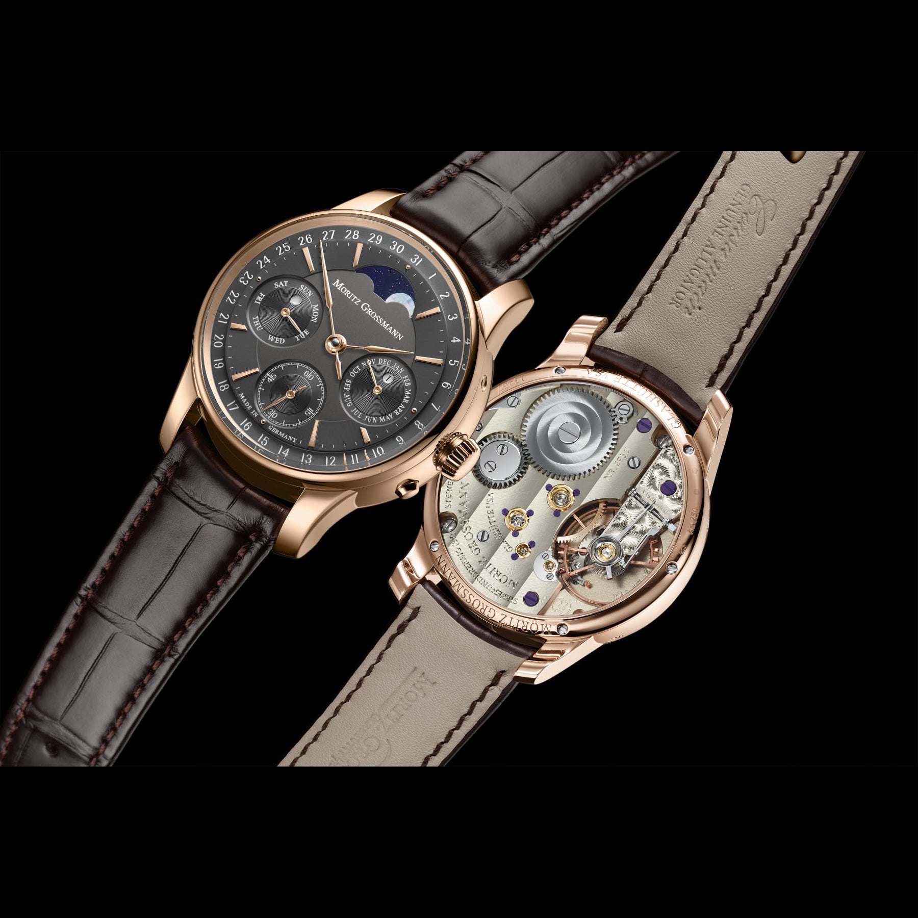 Moritz Grossmann Perpetual Calendar Rose Gold Anthracite
