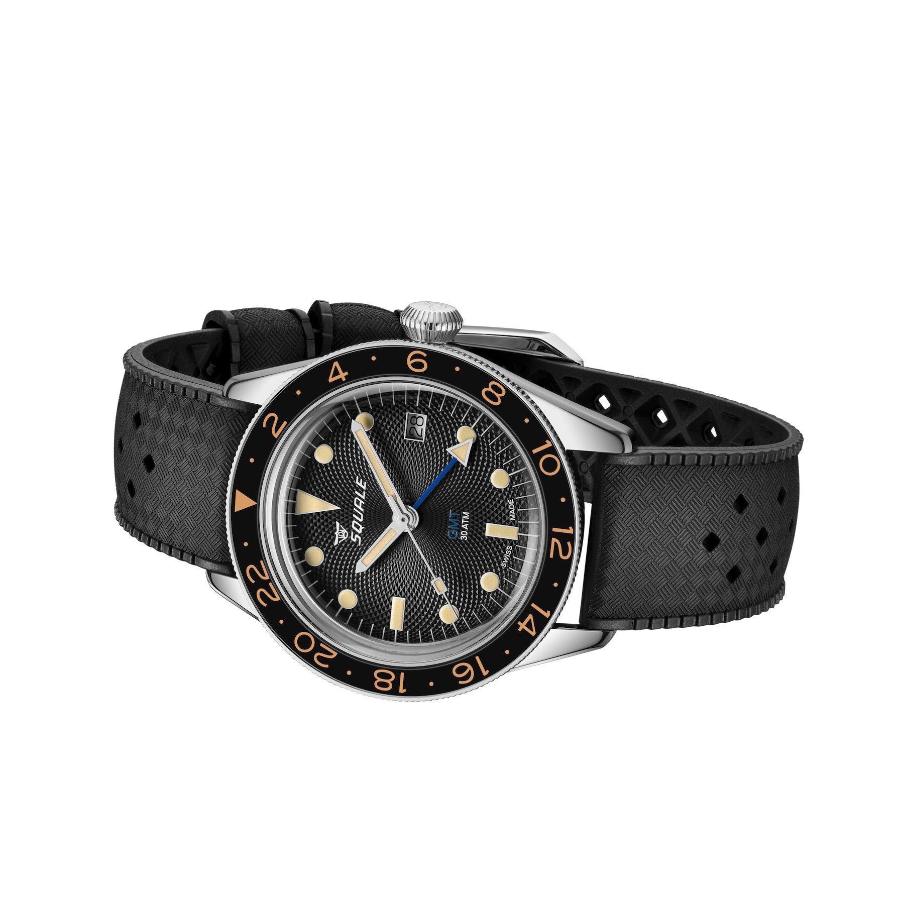 Squale SUB-39 GMT "Blackfin" Black Guilloché U.S. Exclusive