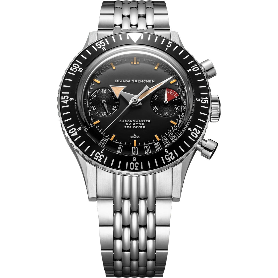 Nivada Grenchen 85041M04 Chronomaster Broad Arrow 41Mm On Beads Of Rice Bracelet