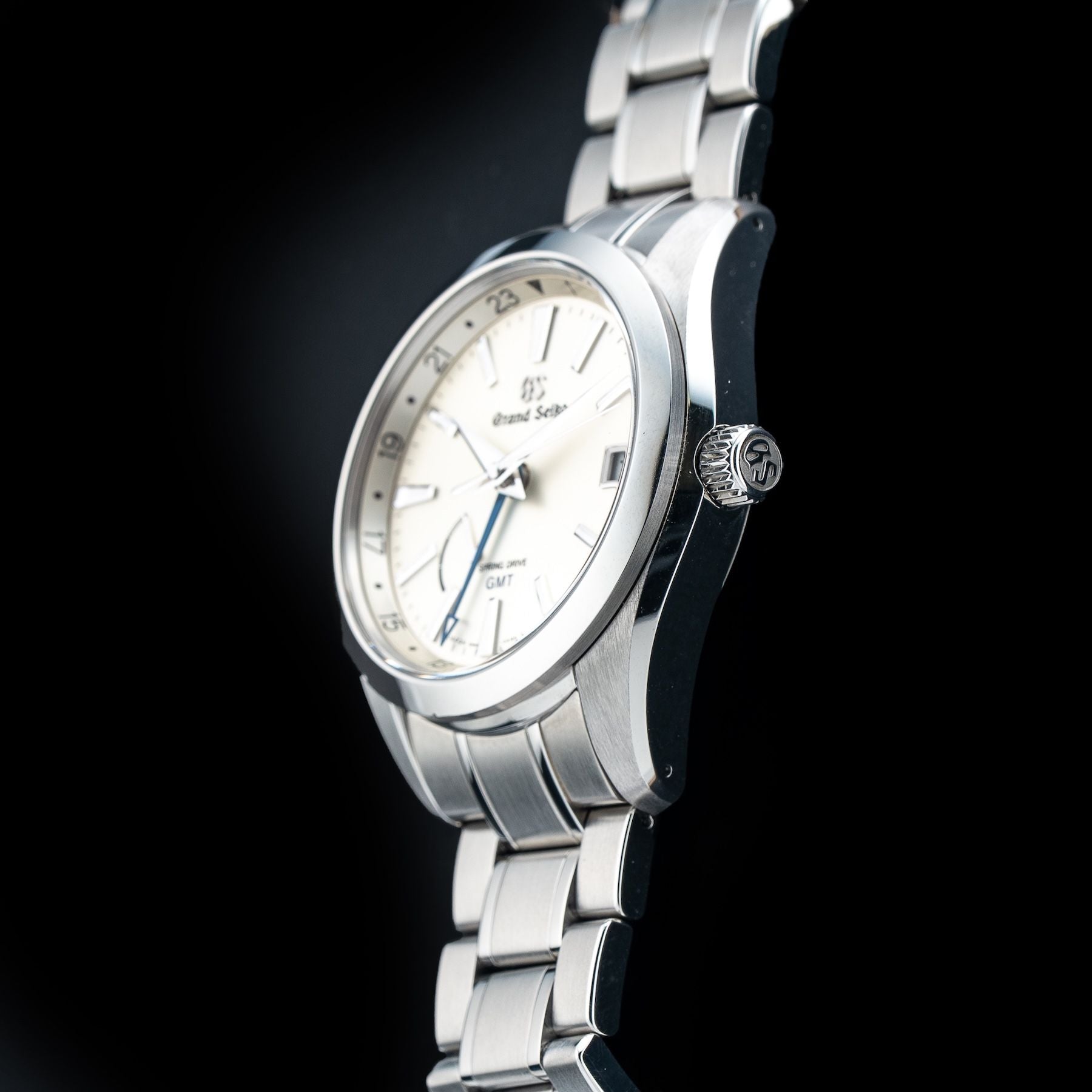Grand Seiko SBGE205 Spring Drive GMT Champagne Dial
