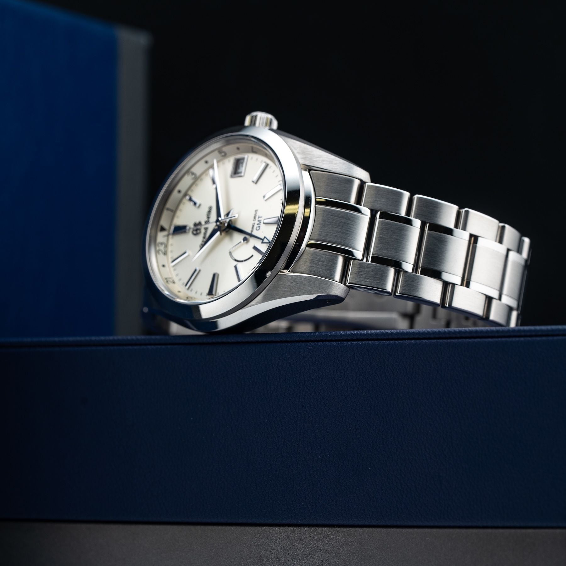 Grand Seiko SBGE205 Spring Drive GMT Champagne Dial