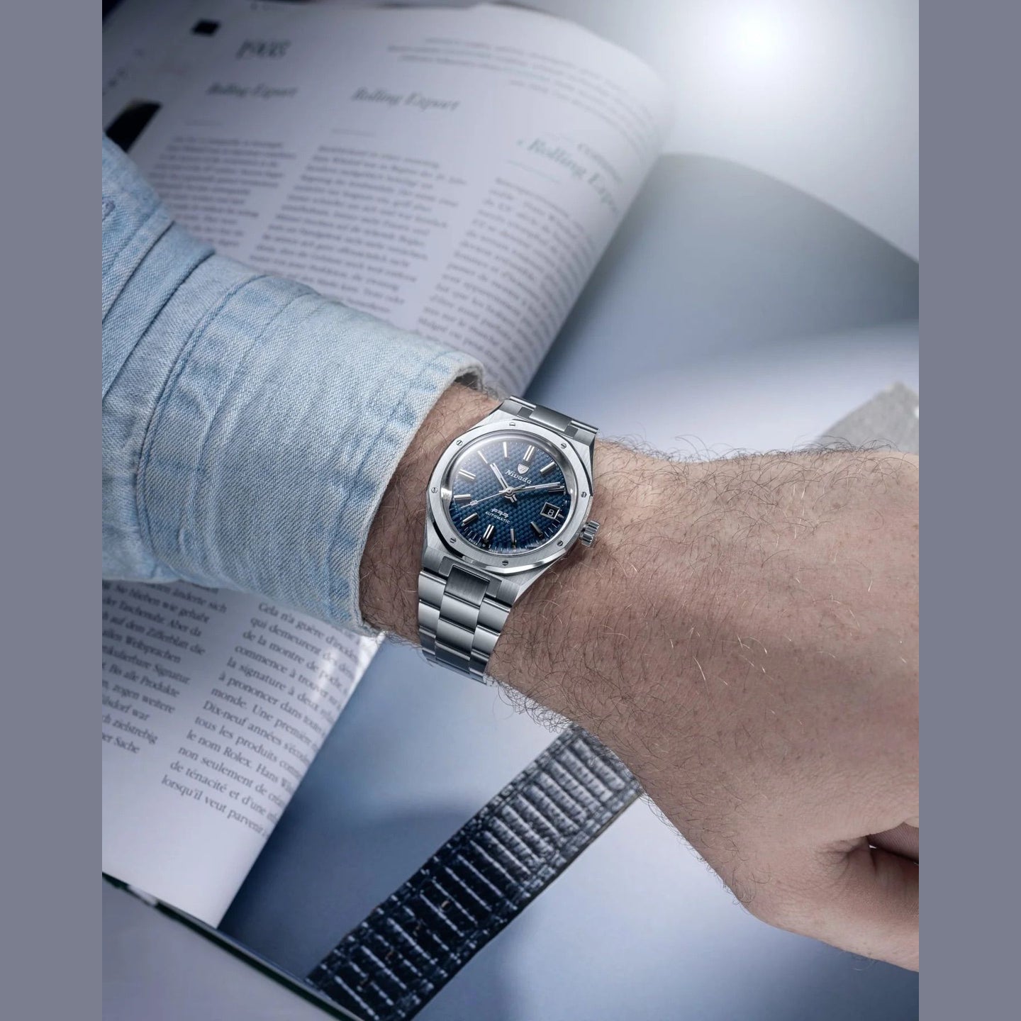 Nivada Grenchen 69041A77B F77 Blue