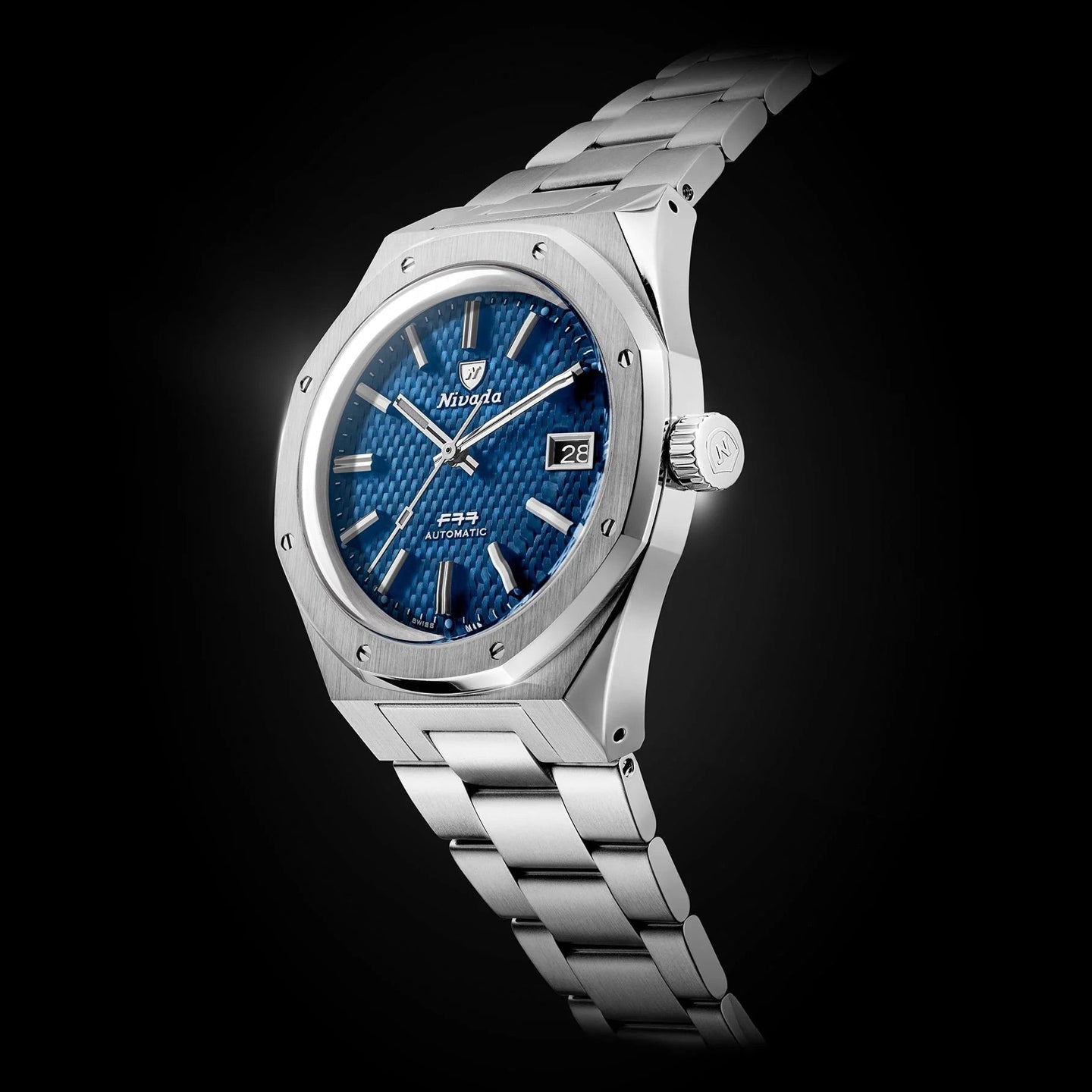 Nivada Grenchen 69041A77B F77 Blue