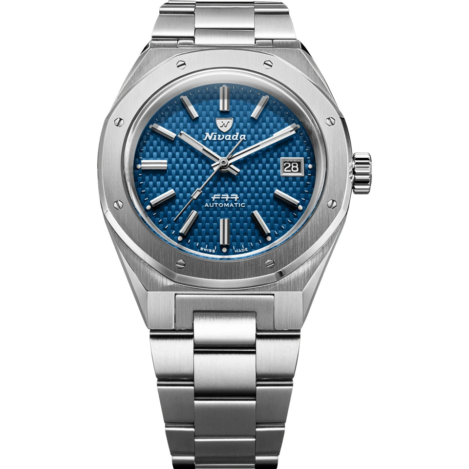 Nivada Grenchen 69041A77B F77 Blue