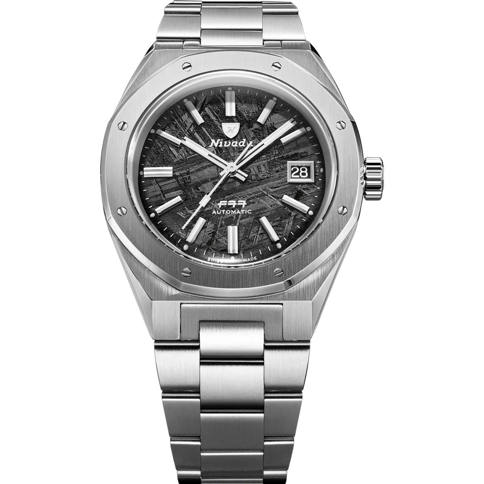 Nivada Grenchen F77 Steel Meteorite 69041A77C