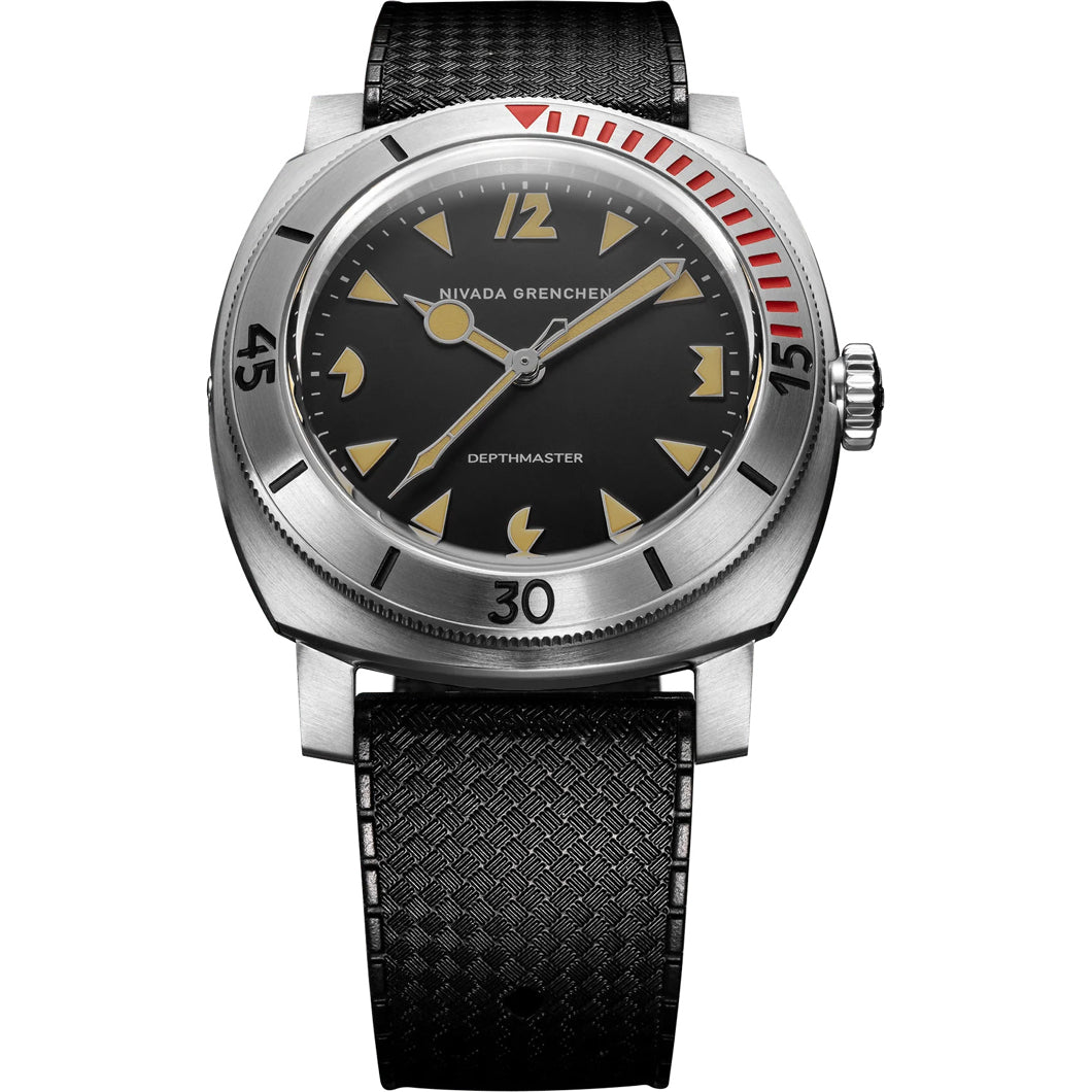 Nivada Grenchen 14200A01 Pacman Depthmaster 42mm on Rubber Tropic Strap